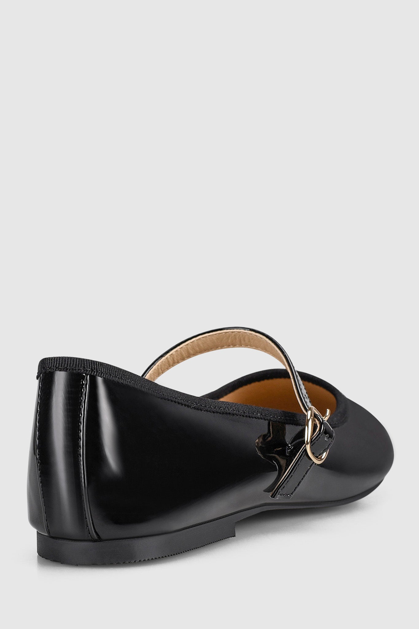 VERALi Bambi Mary-Jane Flats Black Patent-Maymioy