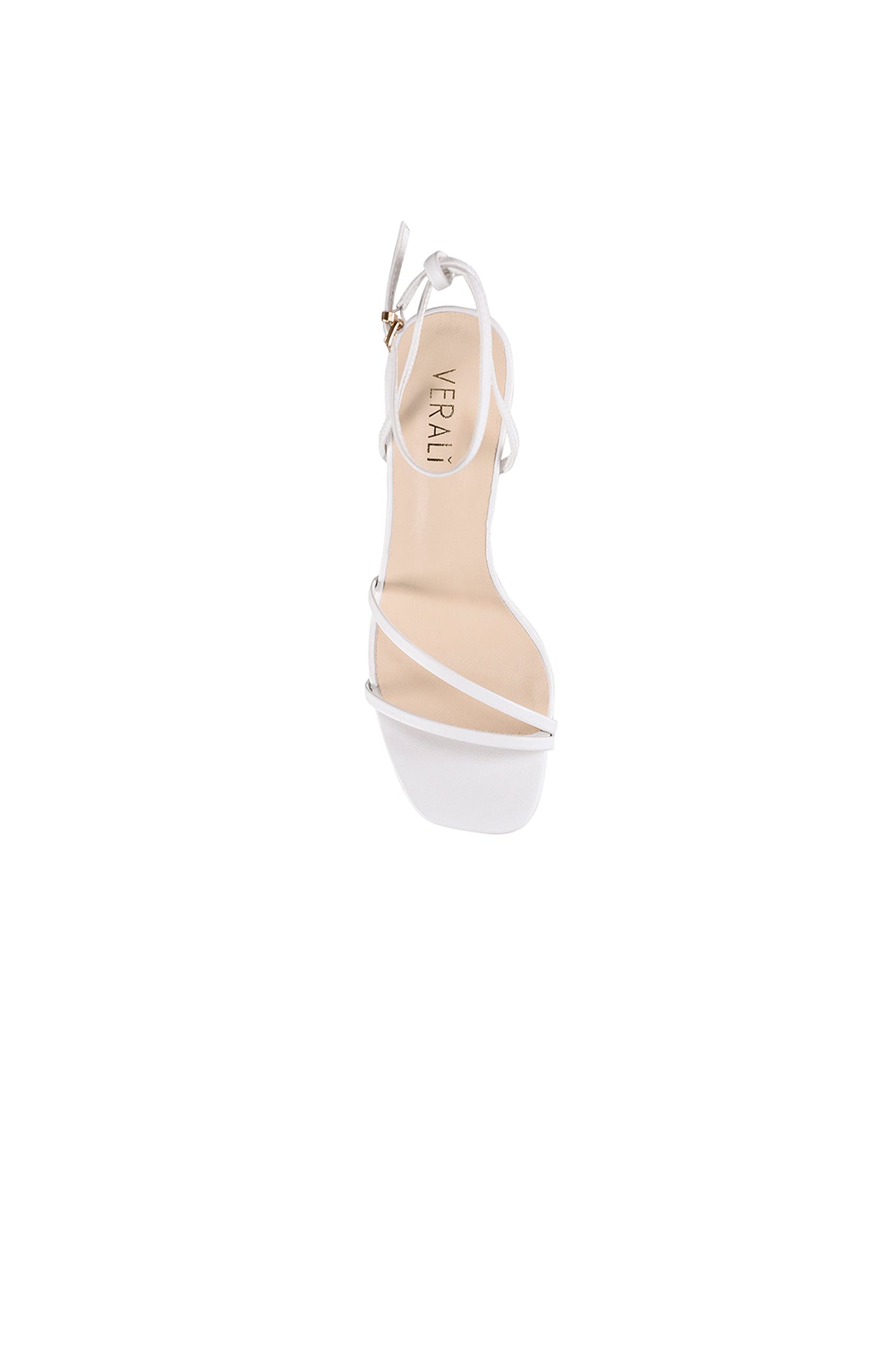 VERALi Kimmy Slim Strappy Heels White Smooth-Maymioy