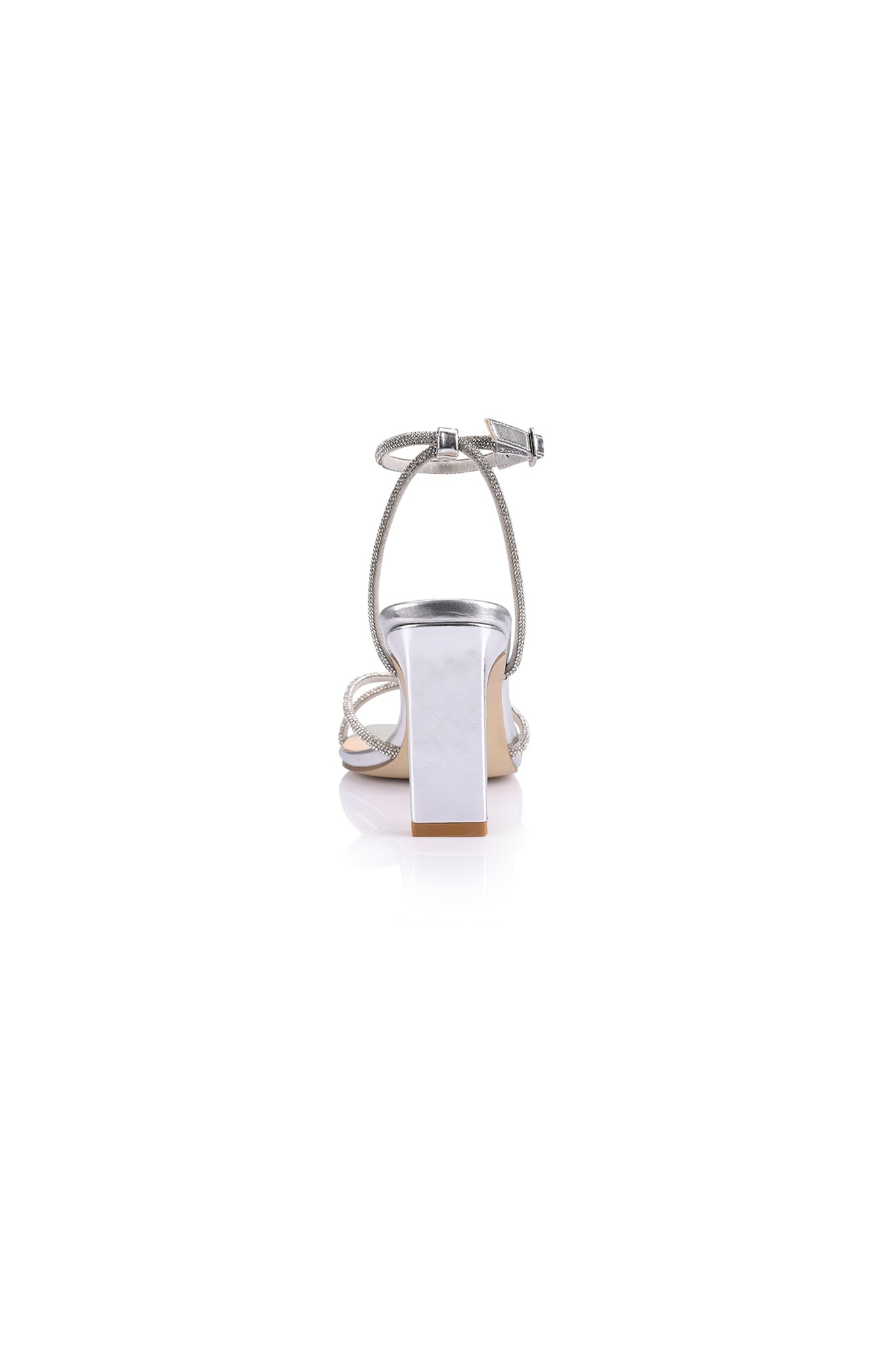 VERALi Kian Block Heel Sandals Silver-Maymioy