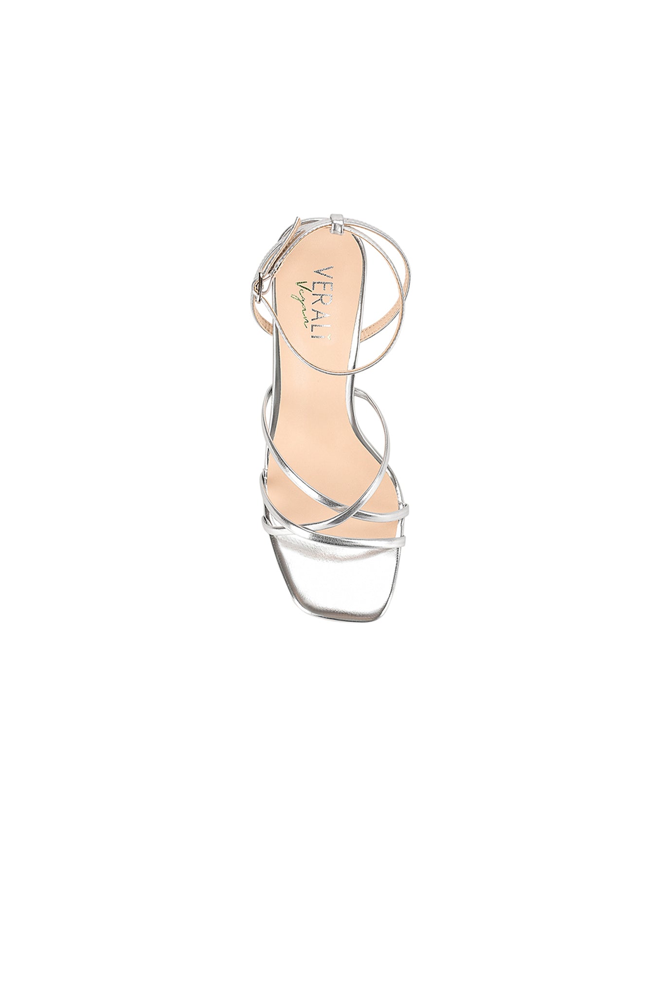 VERALi Penelope Strappy Sandals Silver Metallic-Maymioy