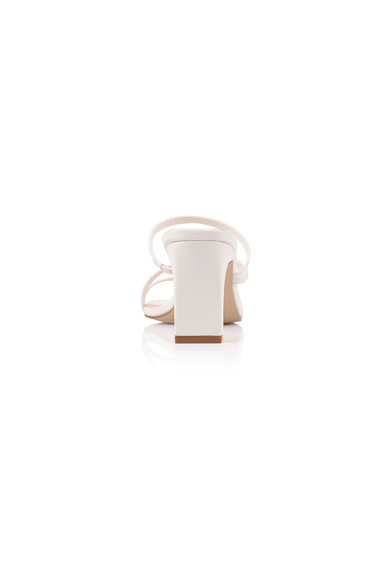 VERALi Ginny Block Heel Mules Chalk White-Maymioy