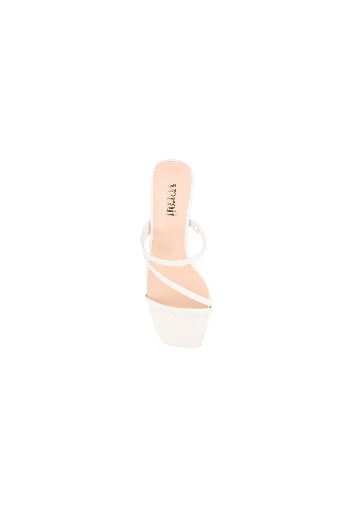 VERALi Ginny Block Heel Mules Chalk White-Maymioy