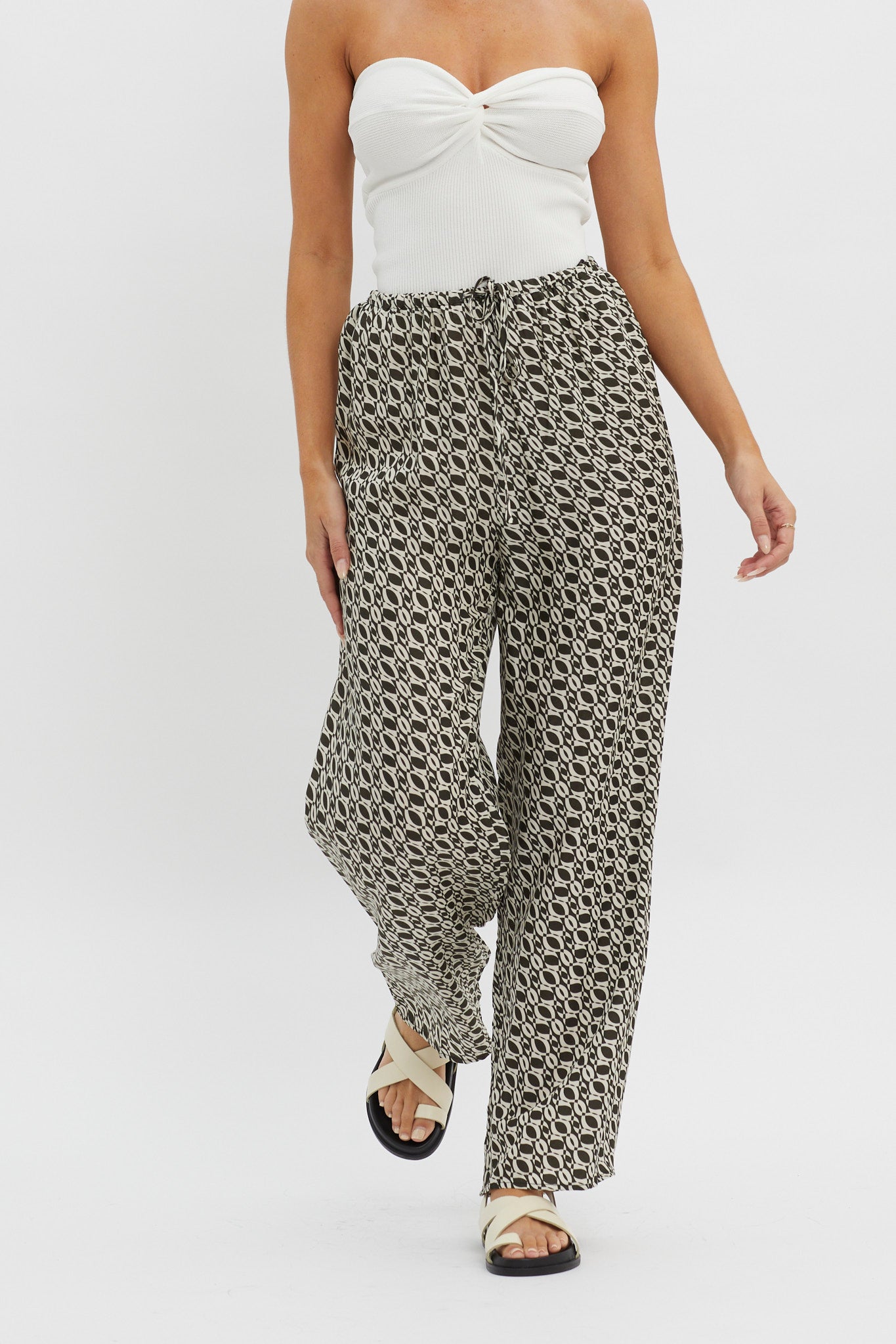 Avenue Drawstring Pants Print Solna-Maymioy