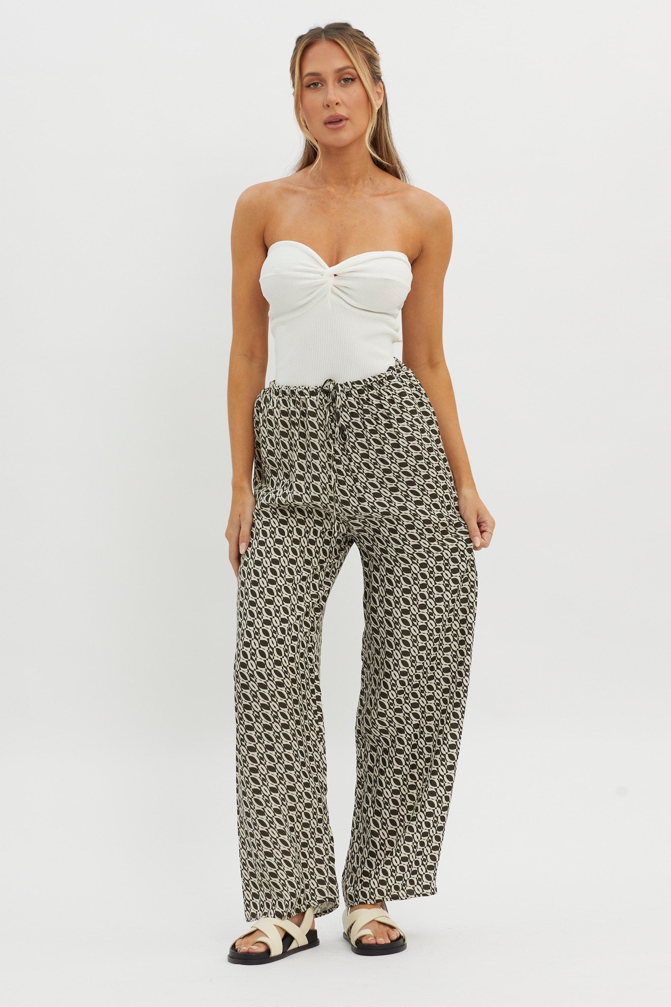 Avenue Drawstring Pants Print Solna-Maymioy