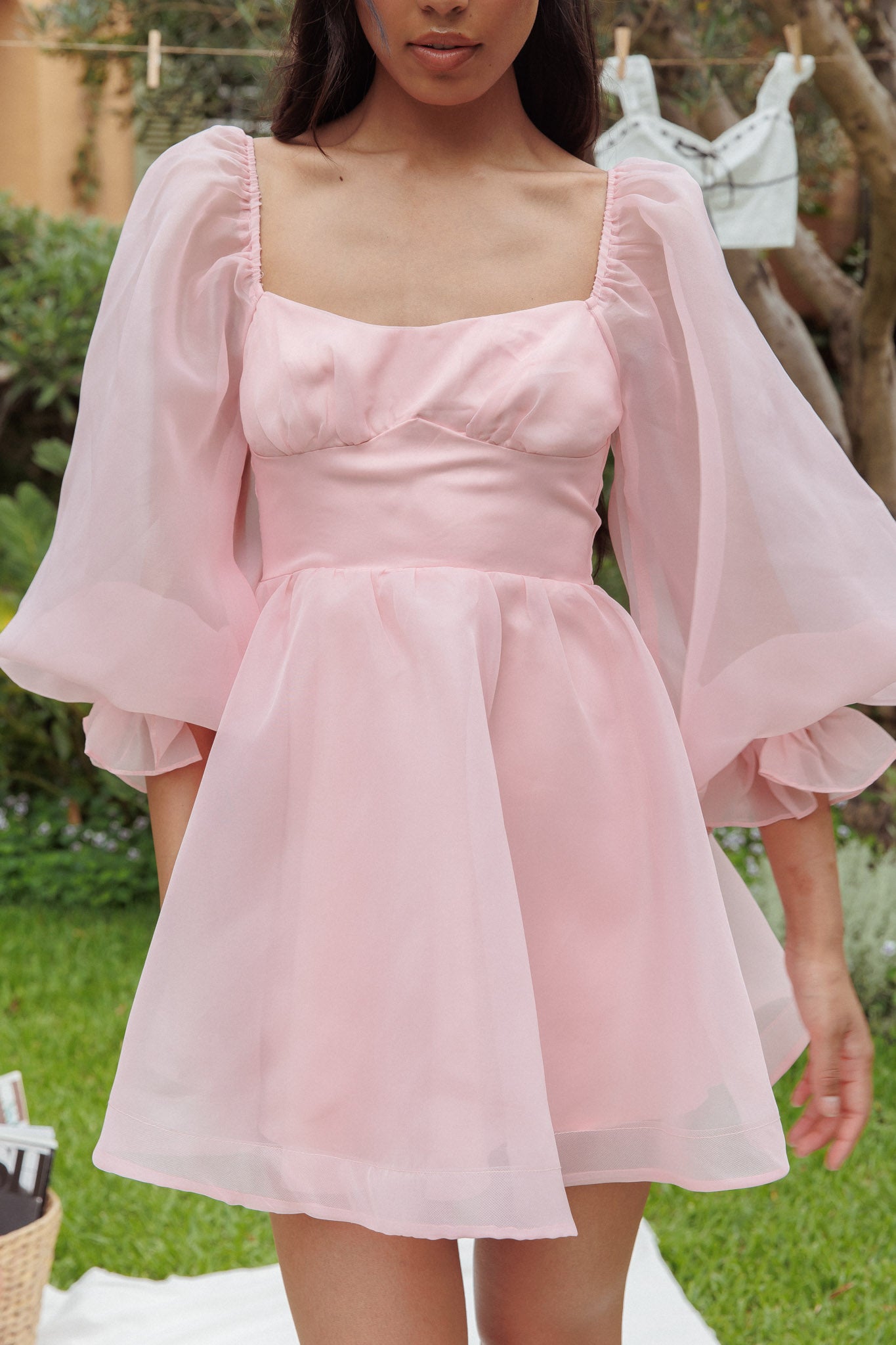 I've Got Sunshine Long Sleeve Mini Dress Blush-Maymioy