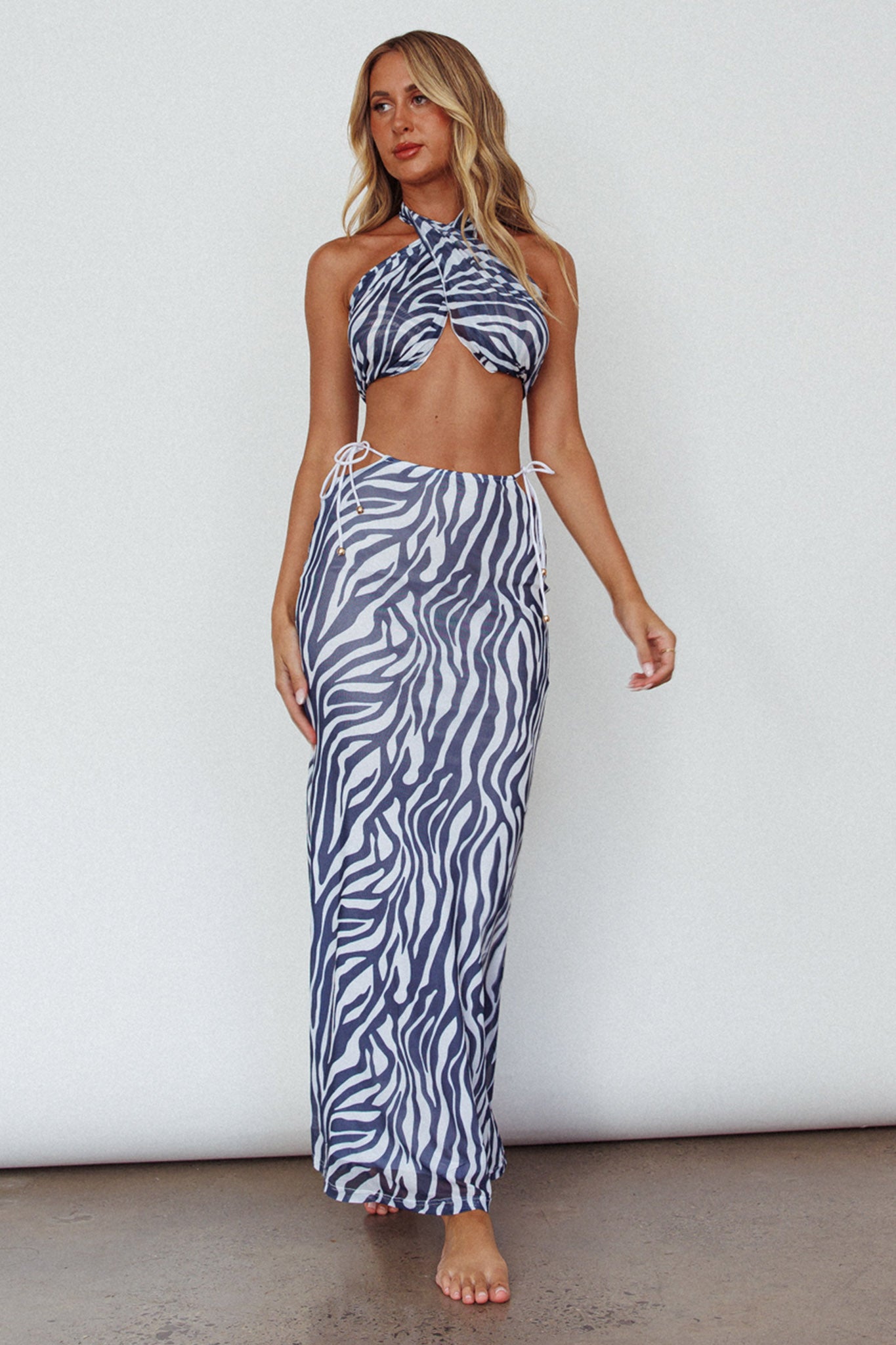 Just Like That Multiway Midi Dress & Scarf Navy-Maymioy