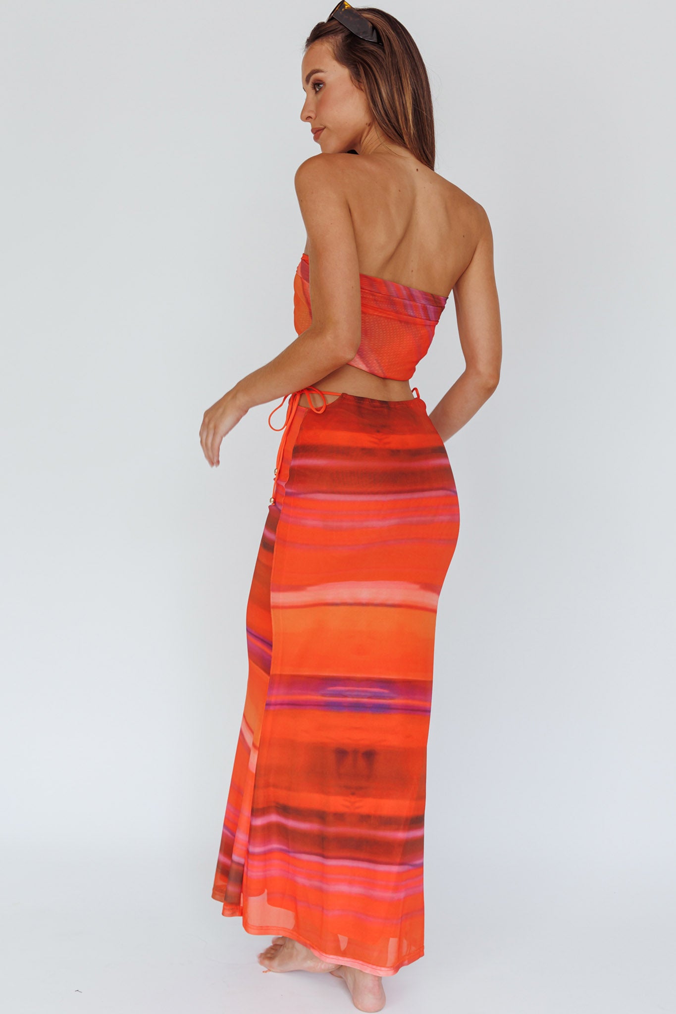 Just Like That Multiway Midi Dress & Scarf Orange-Maymioy