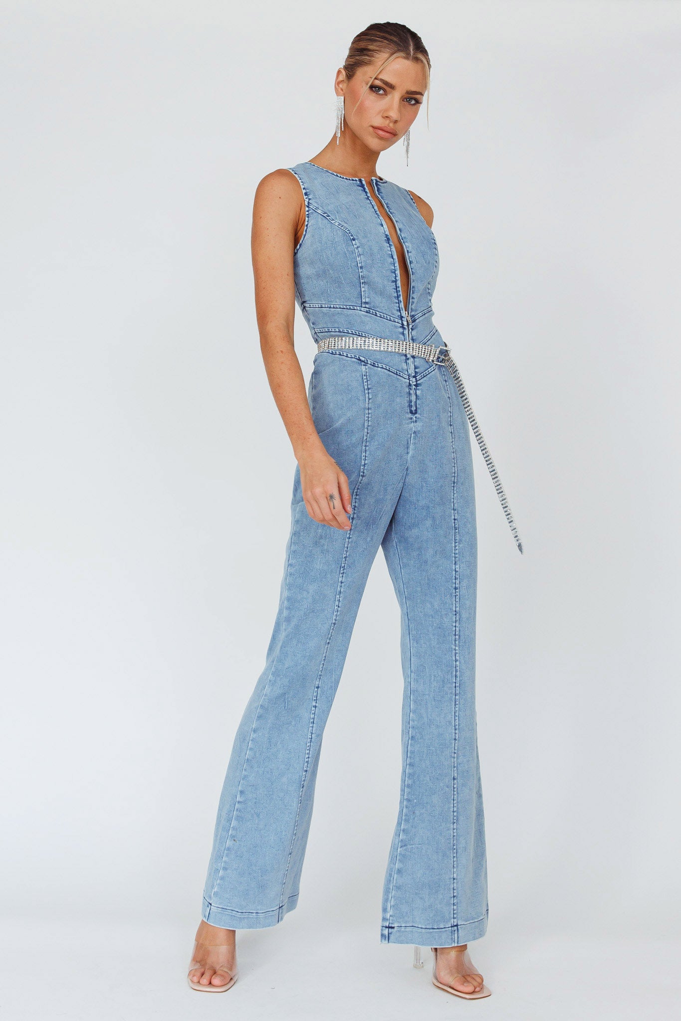 Teigan Heart Back Sleeveless Jumpsuit Light Denim-Maymioy