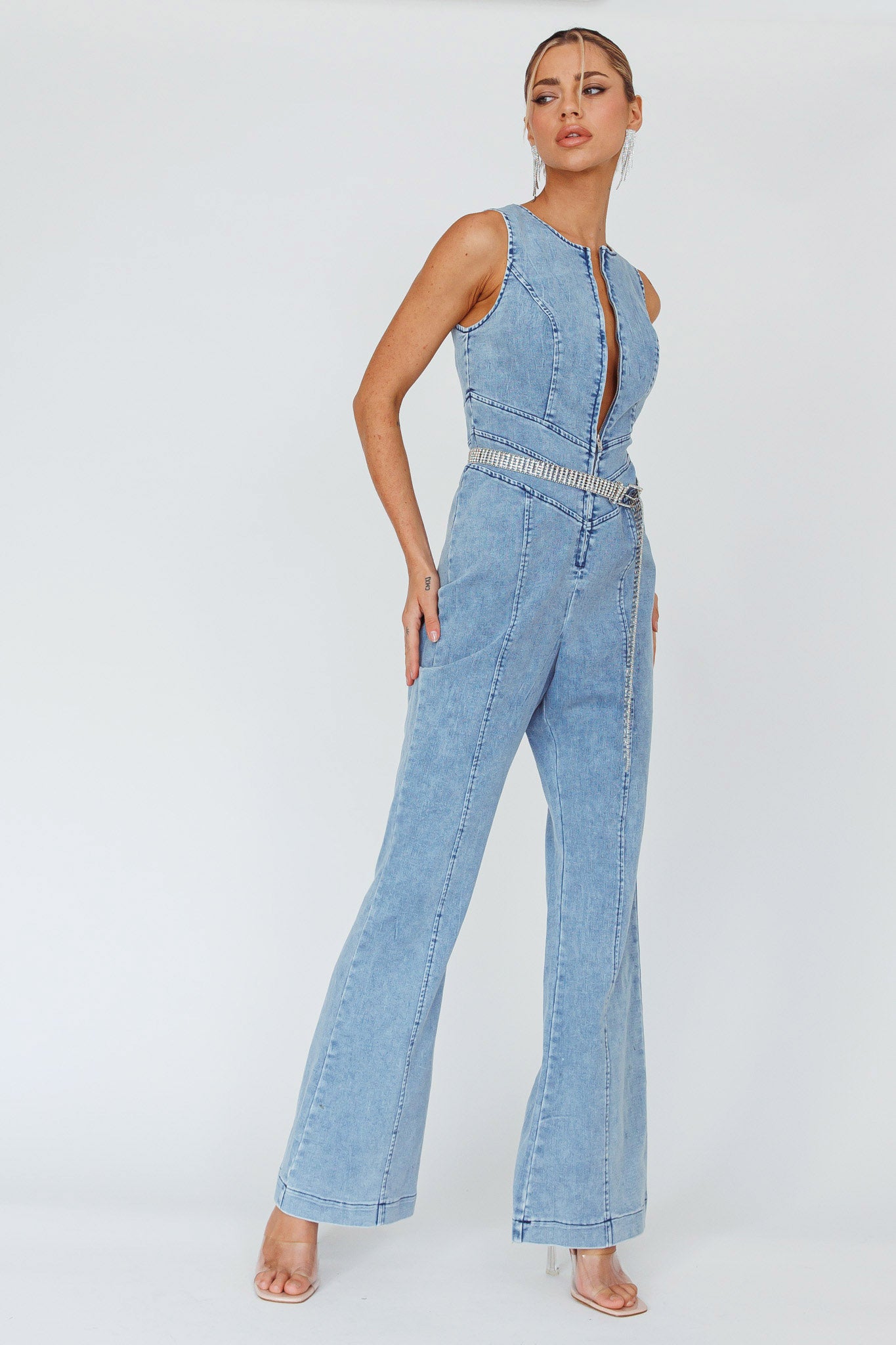 Teigan Heart Back Sleeveless Jumpsuit Light Denim-Maymioy