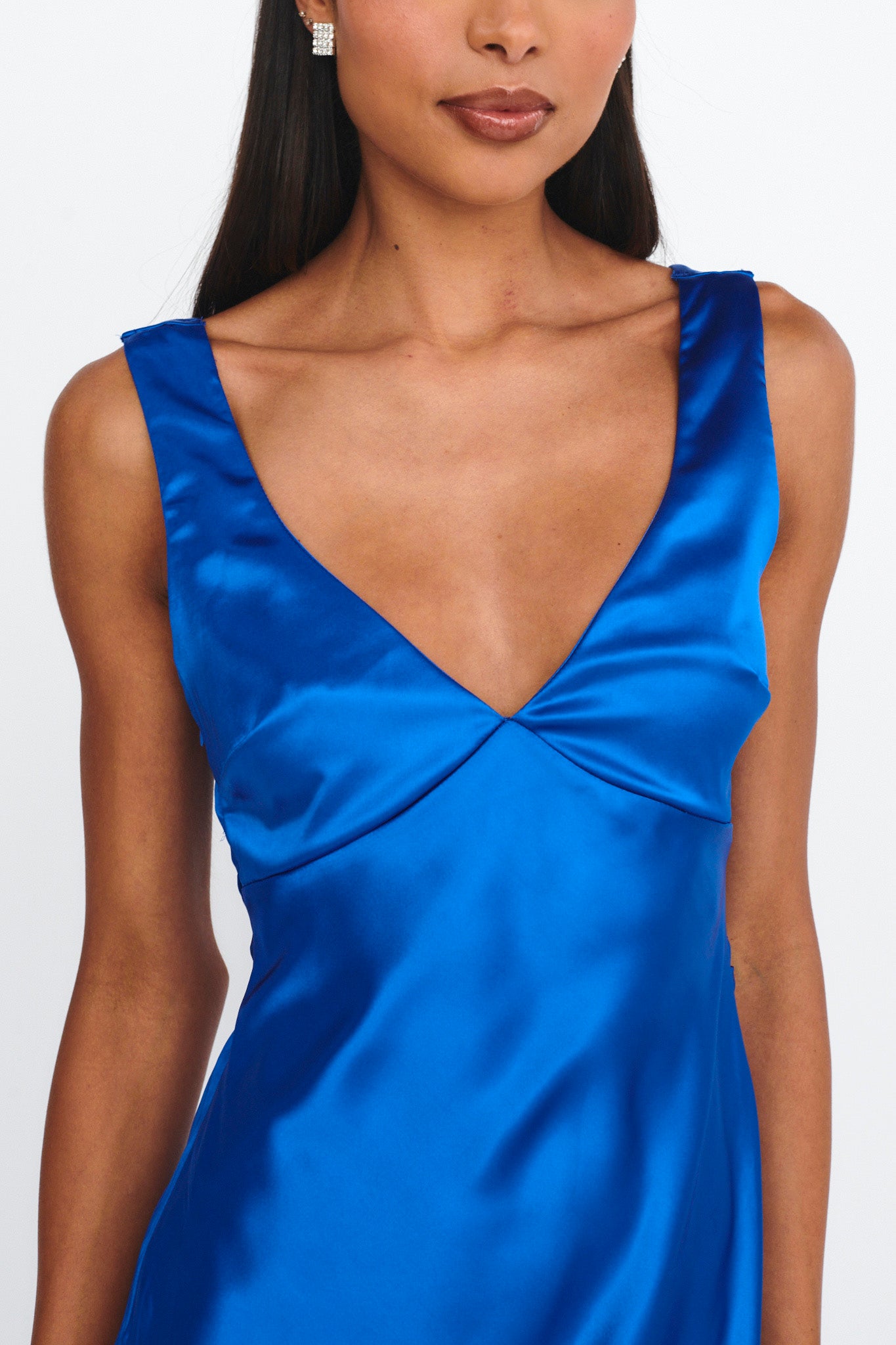 Jelena Draped Back Maxi Dress Sapphire-Maymioy