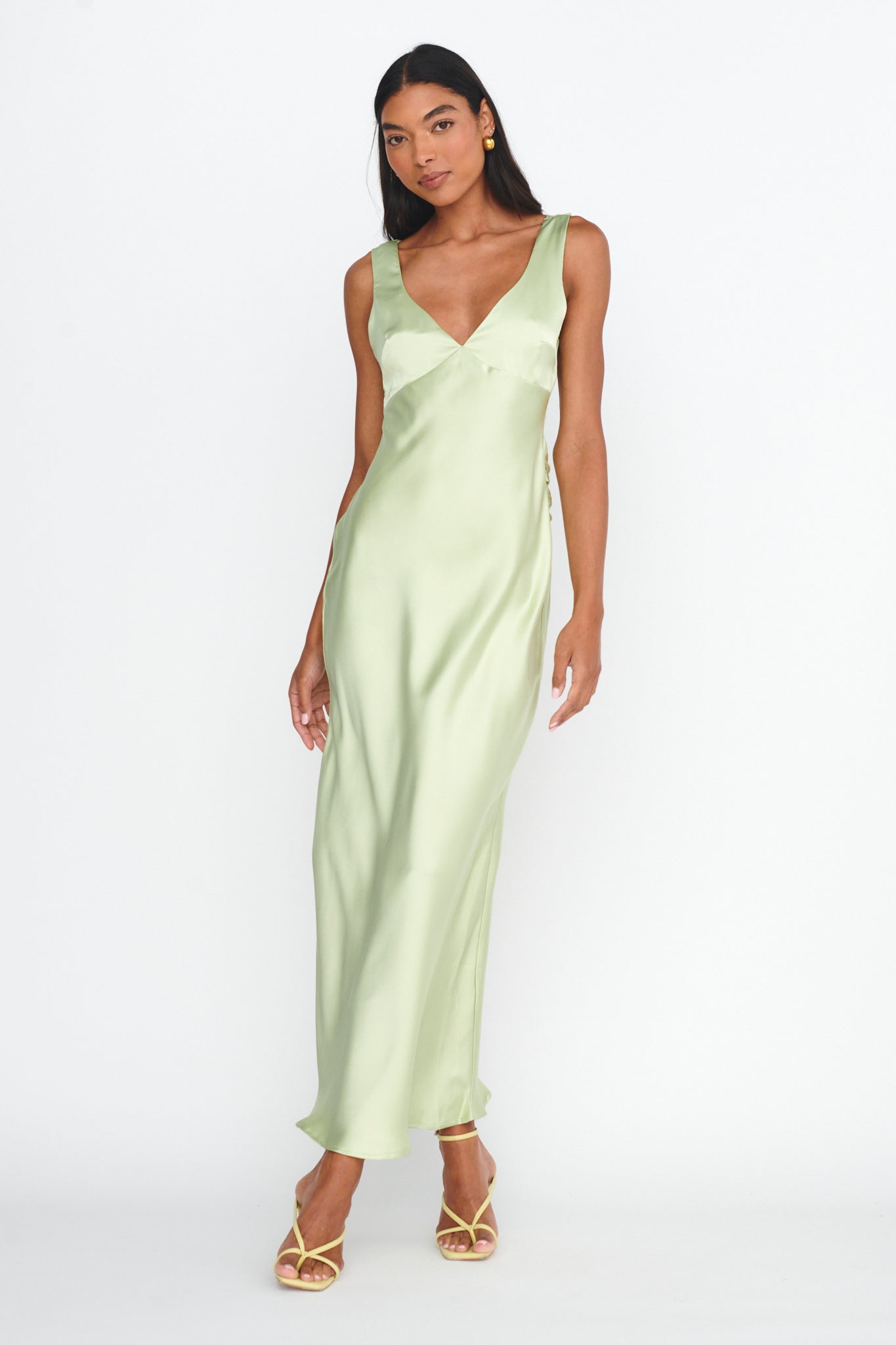 Jelena Draped Back Maxi Dress Apple-Maymioy