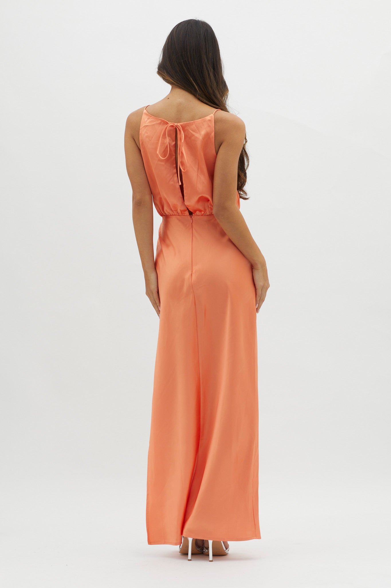 Midnight Hour Side Split Midi Dress Sunset-Maymioy