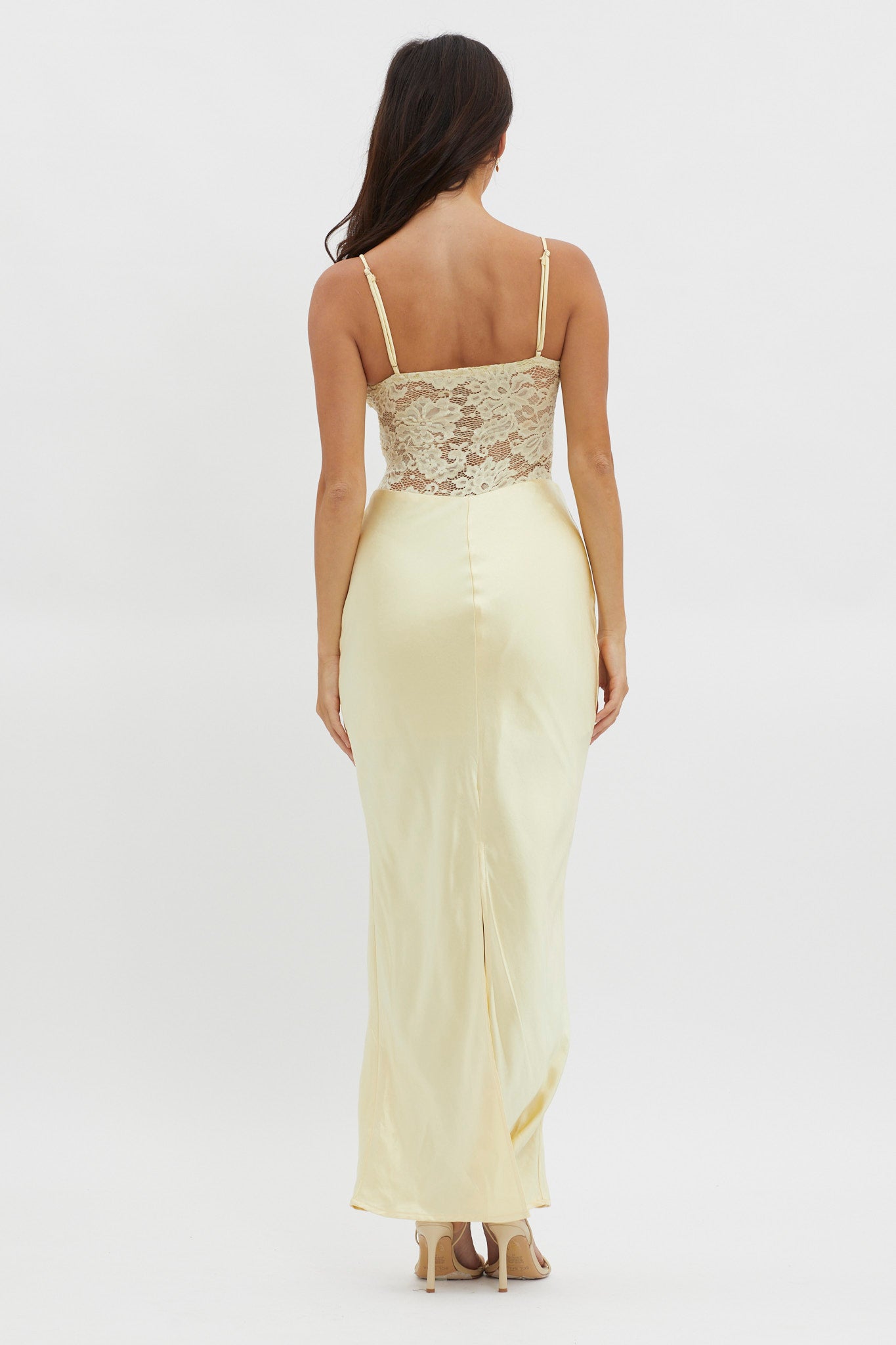 Moon Magic Floral Bodice Dress Lemon-Maymioy