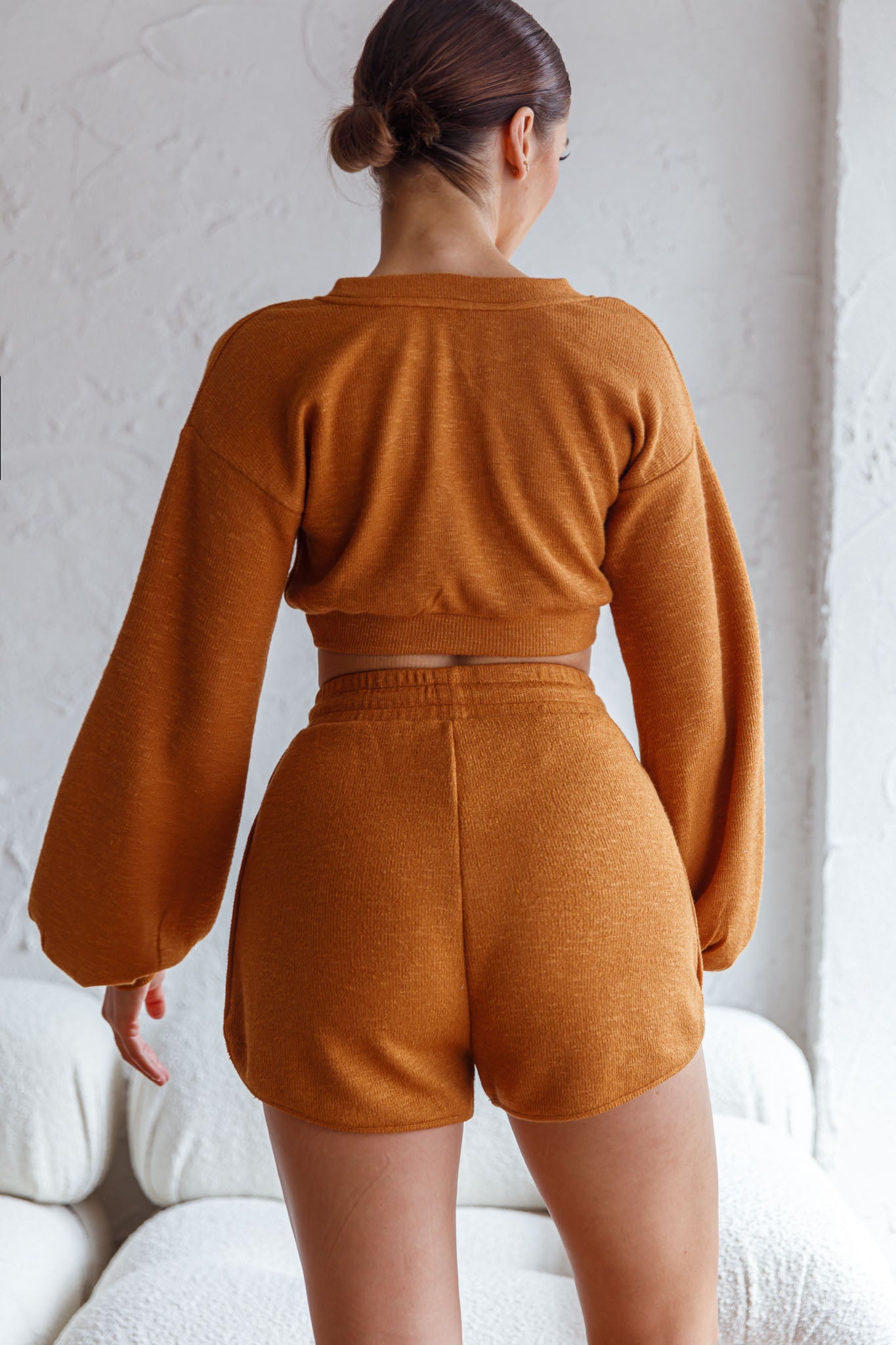 TGIF Crop Sweater Mustard-Maymioy