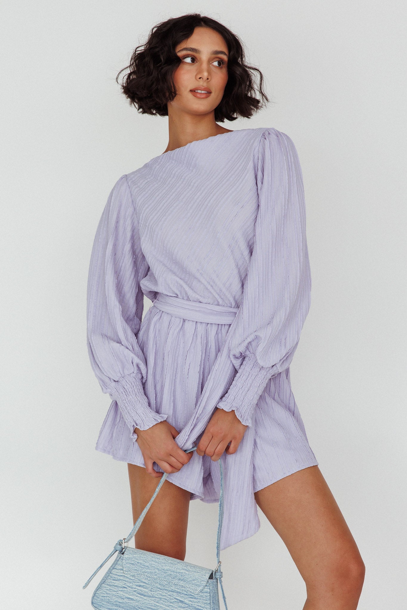 Summer Lover Long Sleeve Romper Lilac-Maymioy