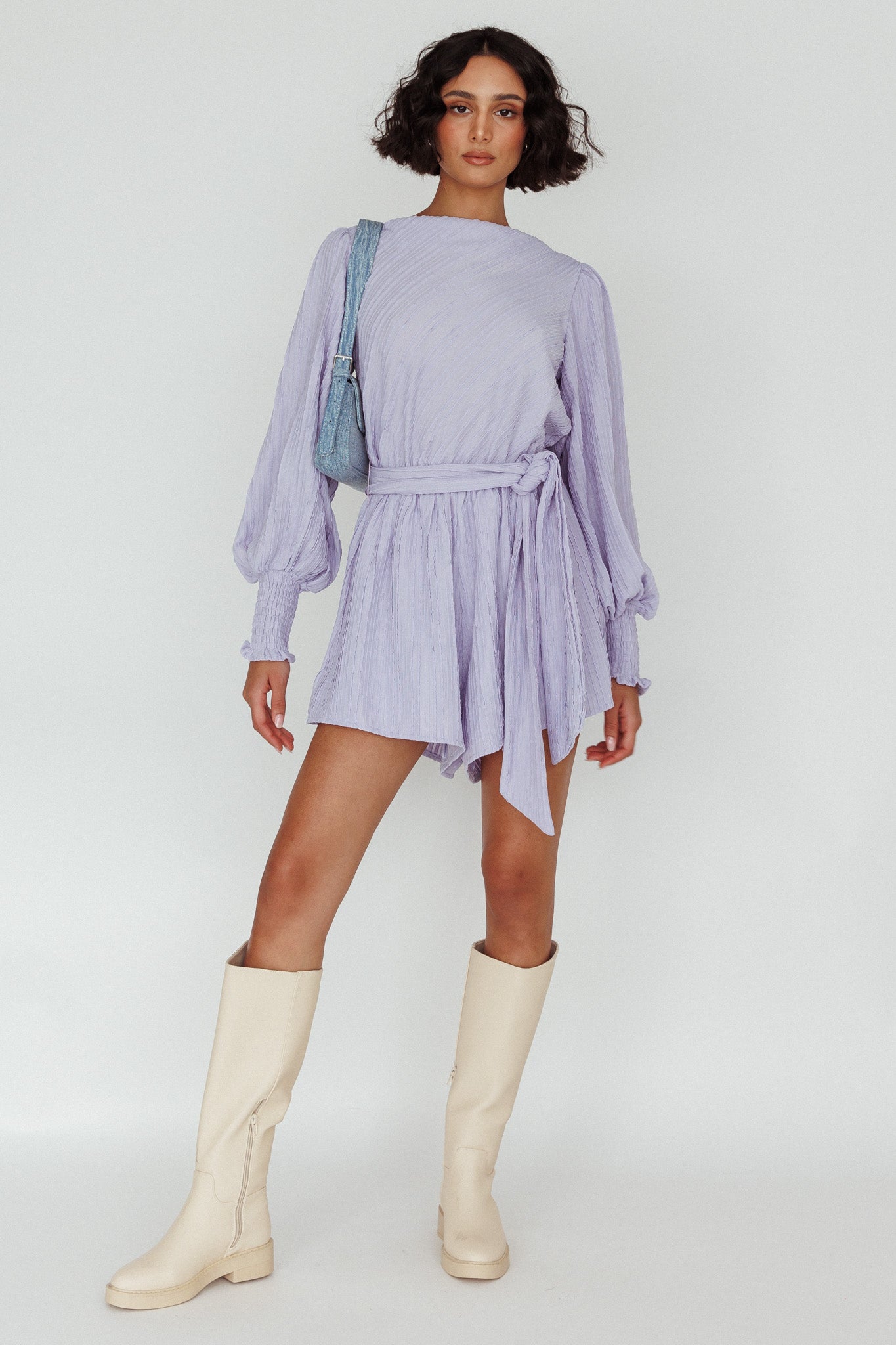 Summer Lover Long Sleeve Romper Lilac-Maymioy