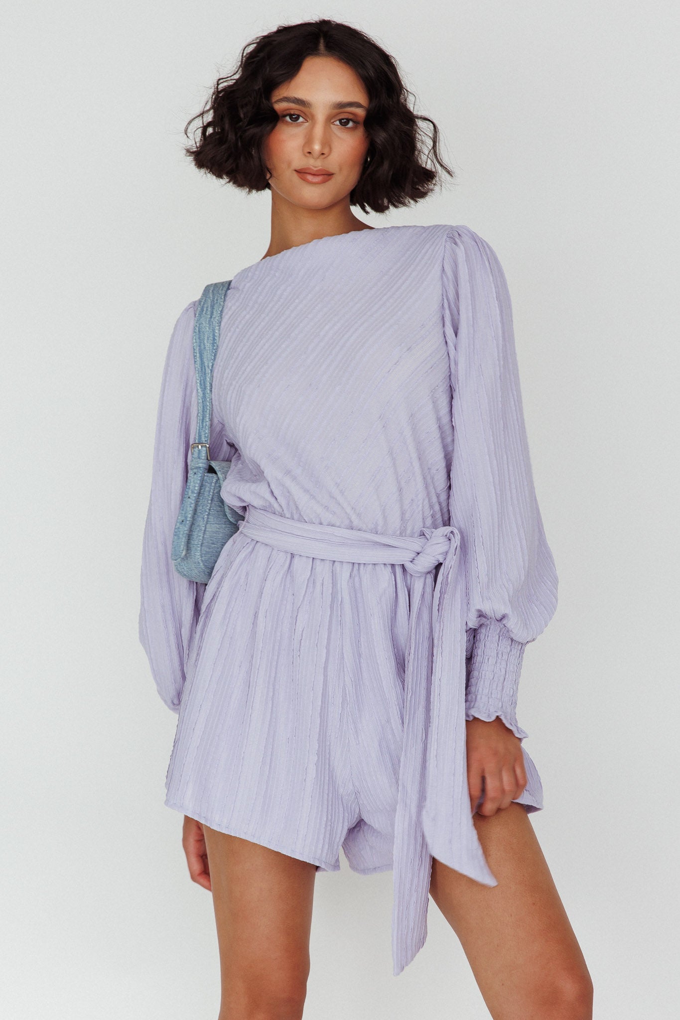 Summer Lover Long Sleeve Romper Lilac-Maymioy