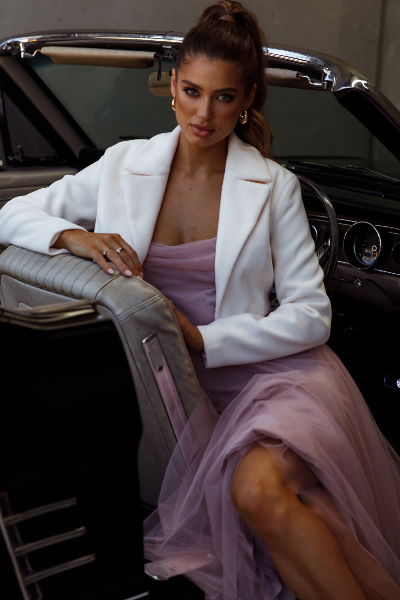 Tres Jolie Crop Jacket White-Maymioy