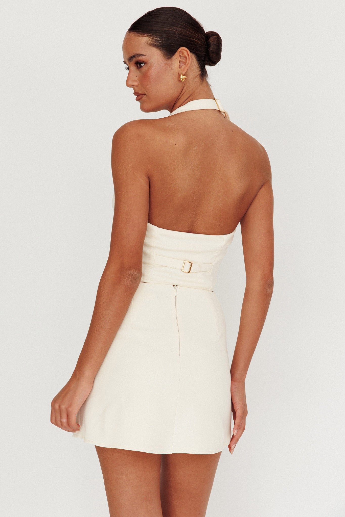 Tammi Halter Vest Top Oyster-Maymioy