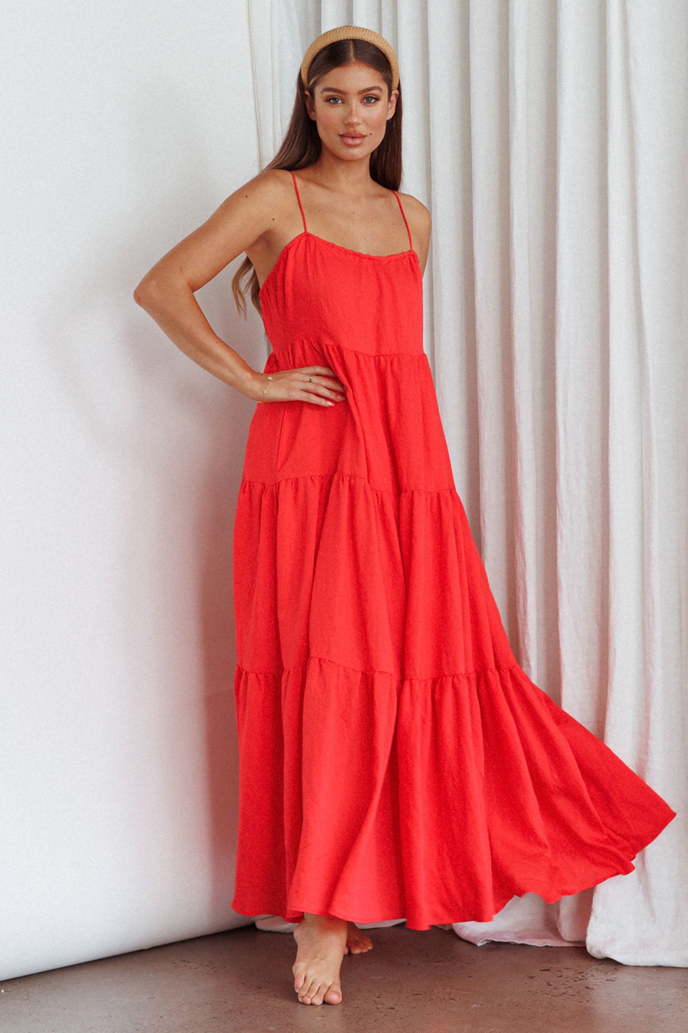 Bora Bora Tied Back Maxi Dress Watermelon-Maymioy