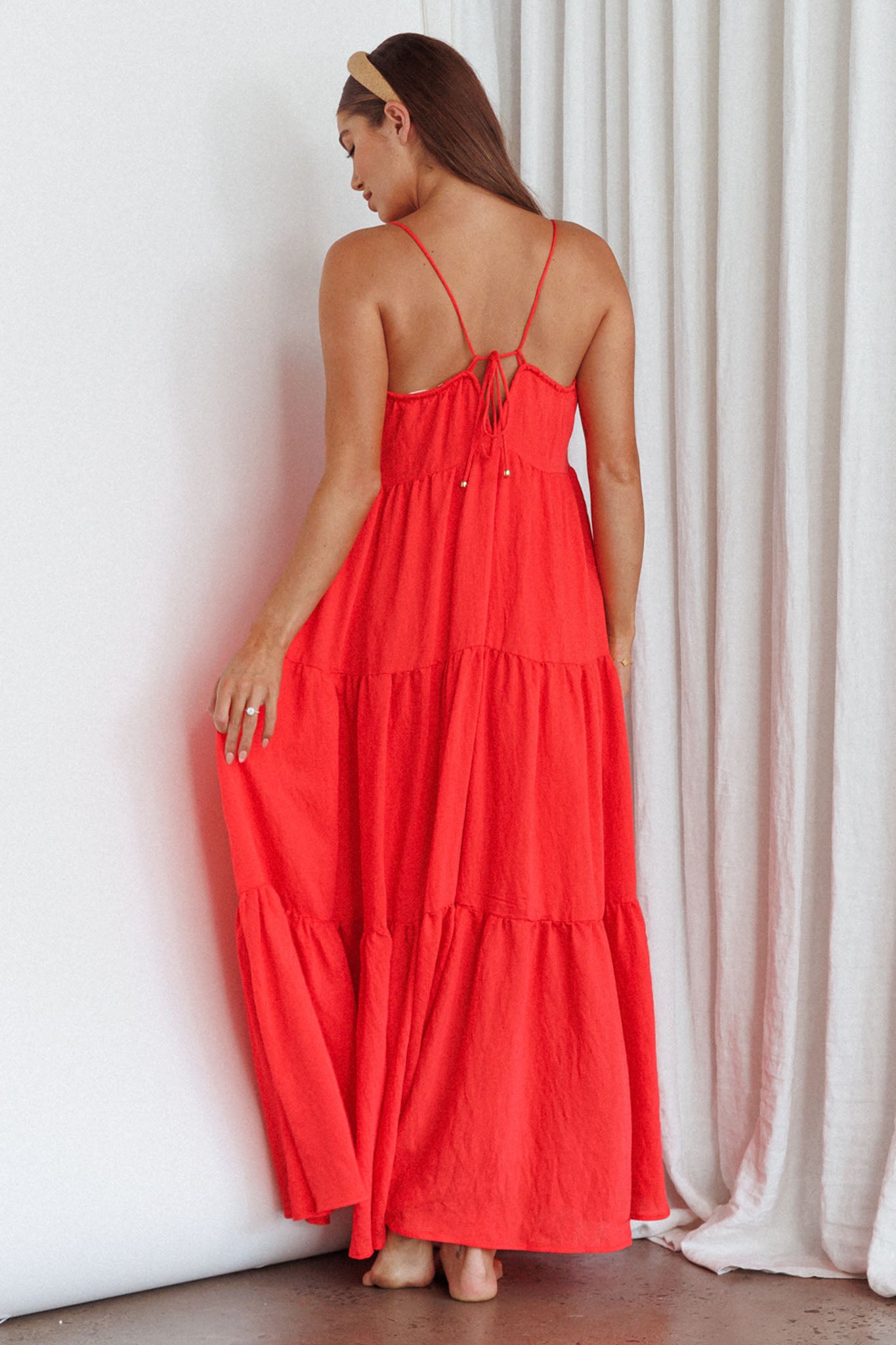 Bora Bora Tied Back Maxi Dress Watermelon-Maymioy