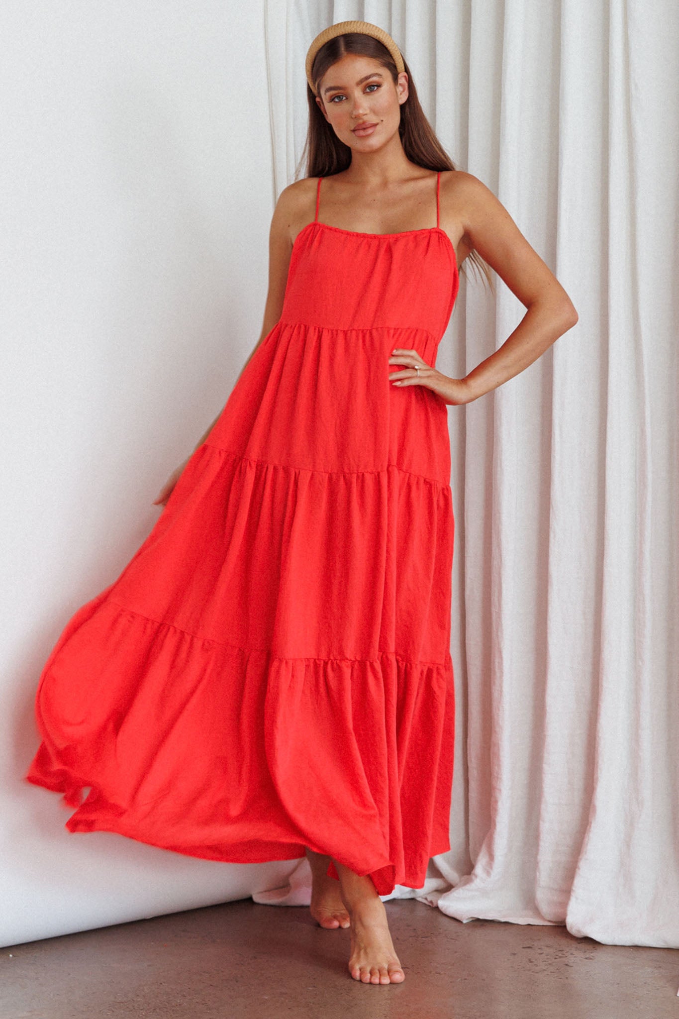 Bora Bora Tied Back Maxi Dress Watermelon-Maymioy