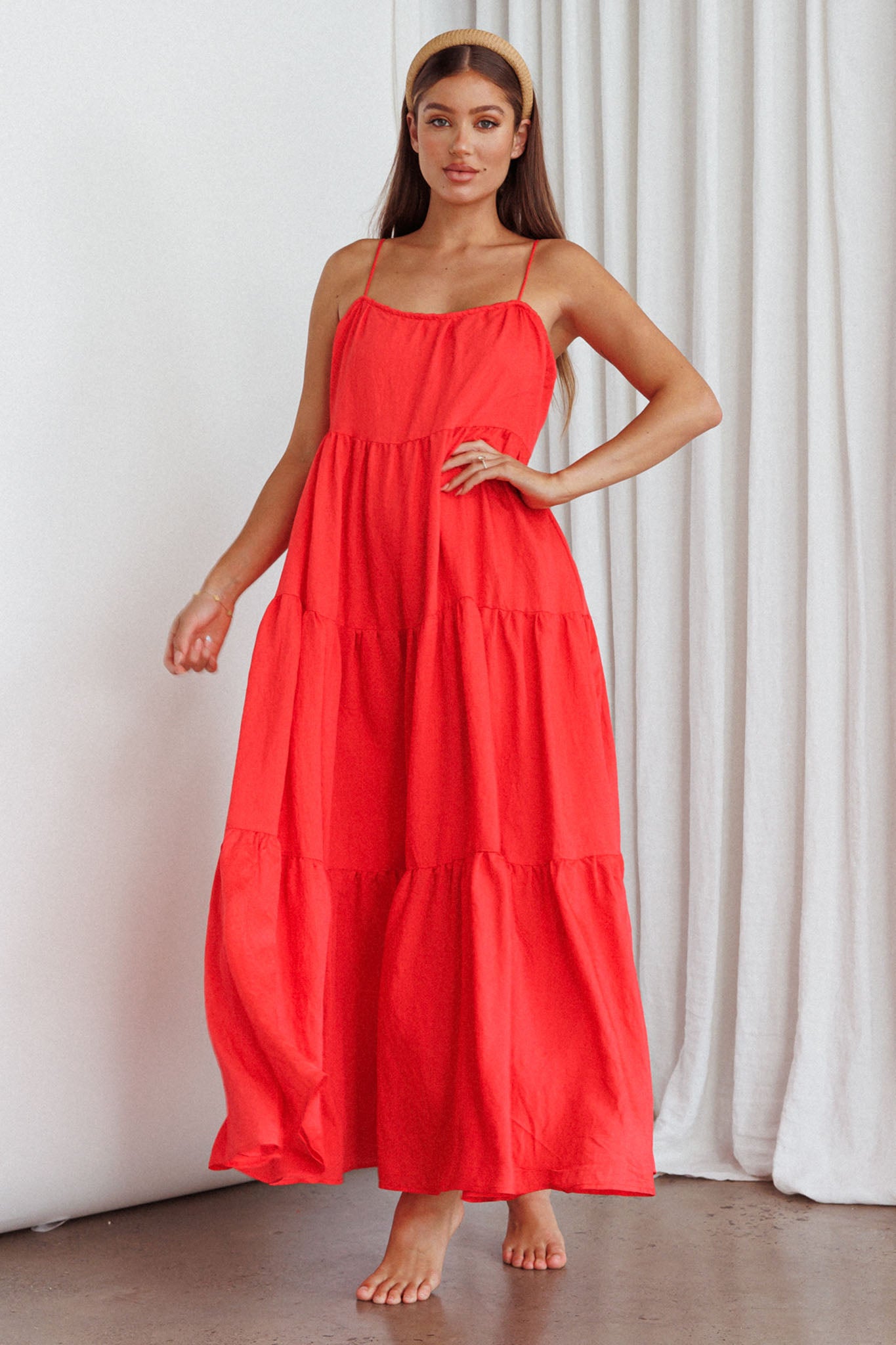 Bora Bora Tied Back Maxi Dress Watermelon-Maymioy