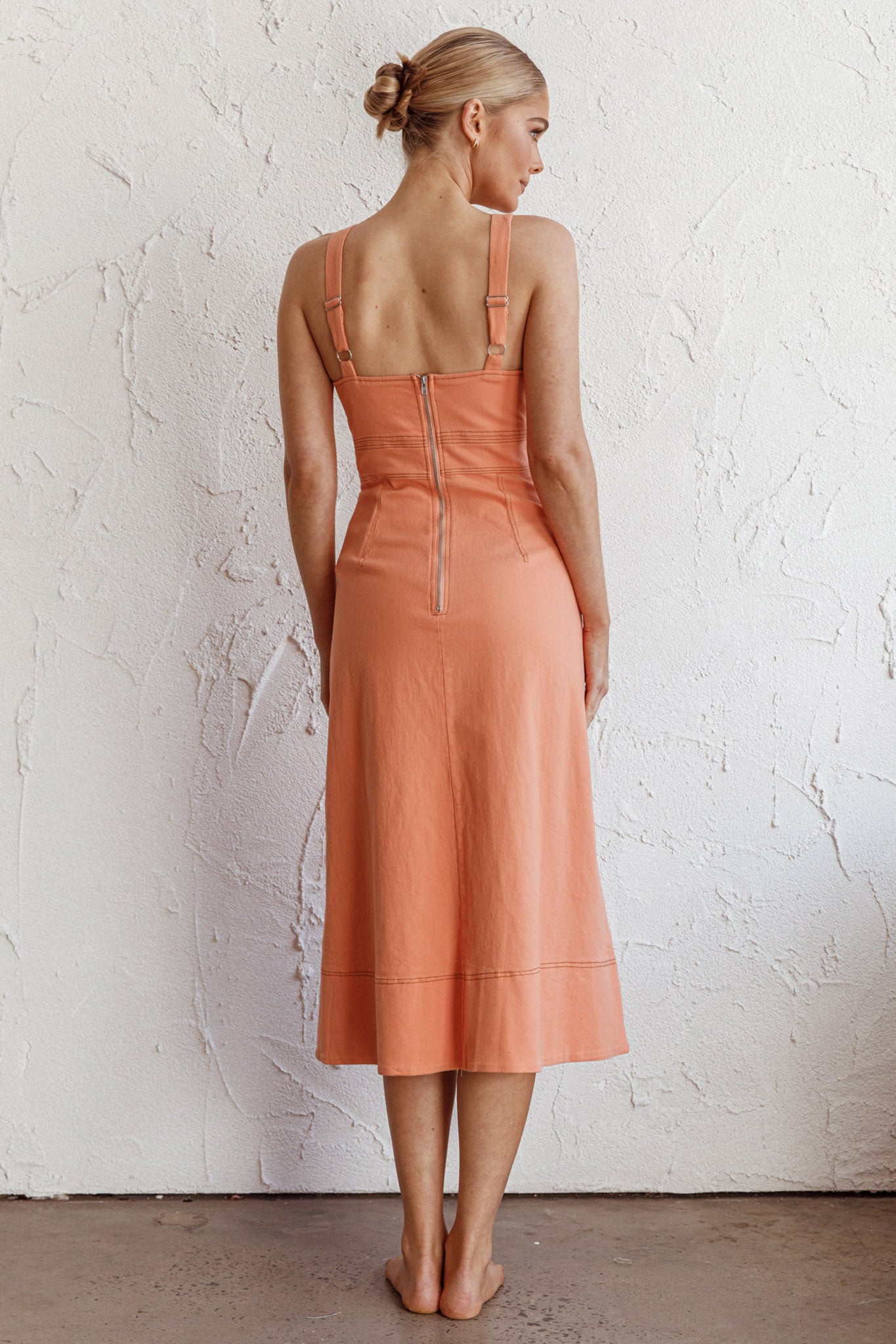 Elias Decorative Stitch Midi Dress Mango-Maymioy