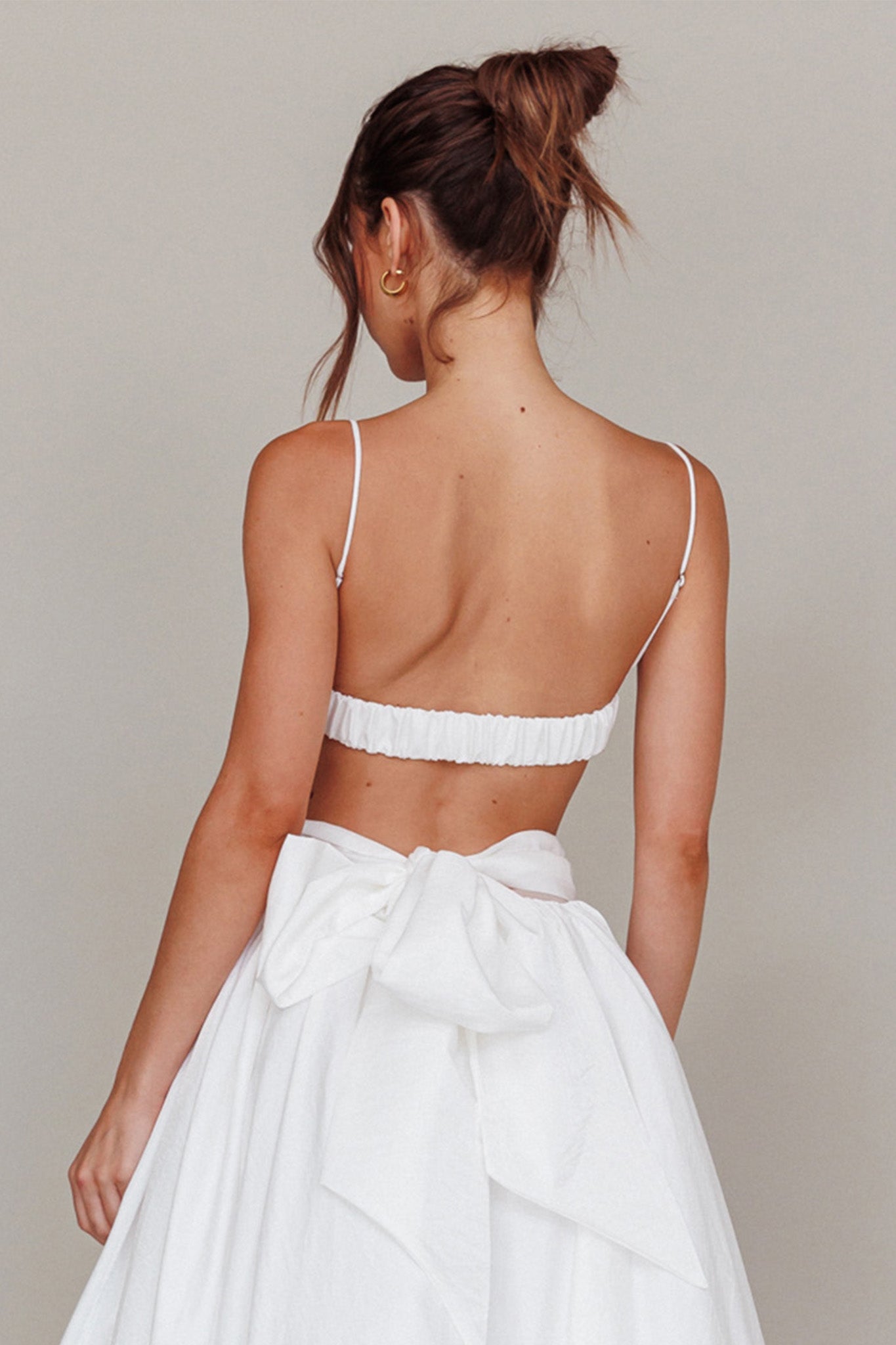 Love Songs Crop Top White-Maymioy