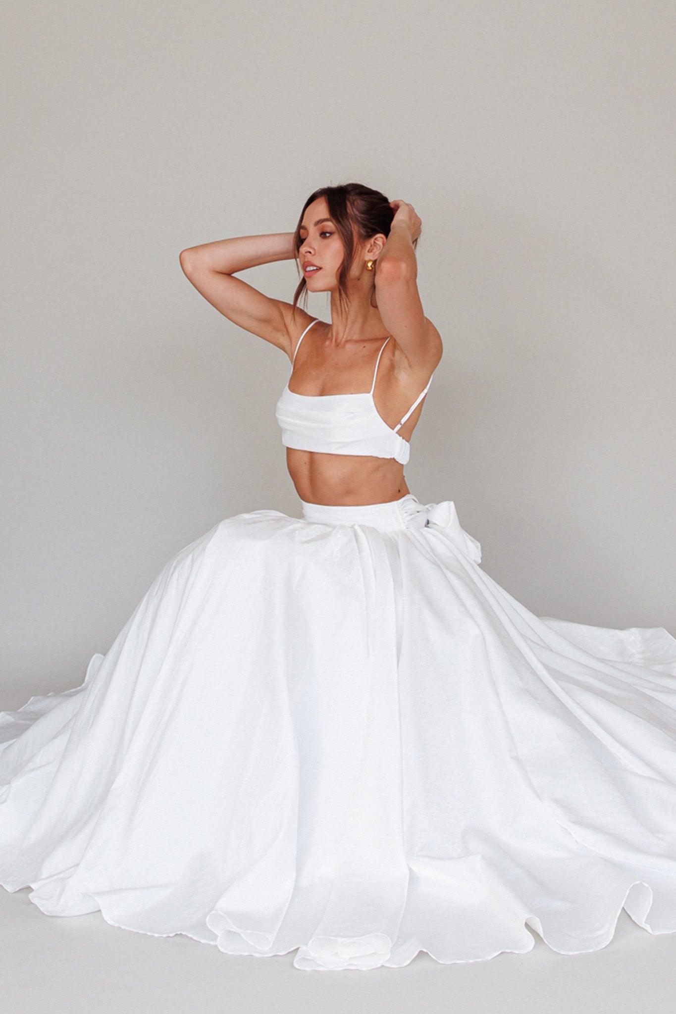 Love Songs Crop Top White-Maymioy