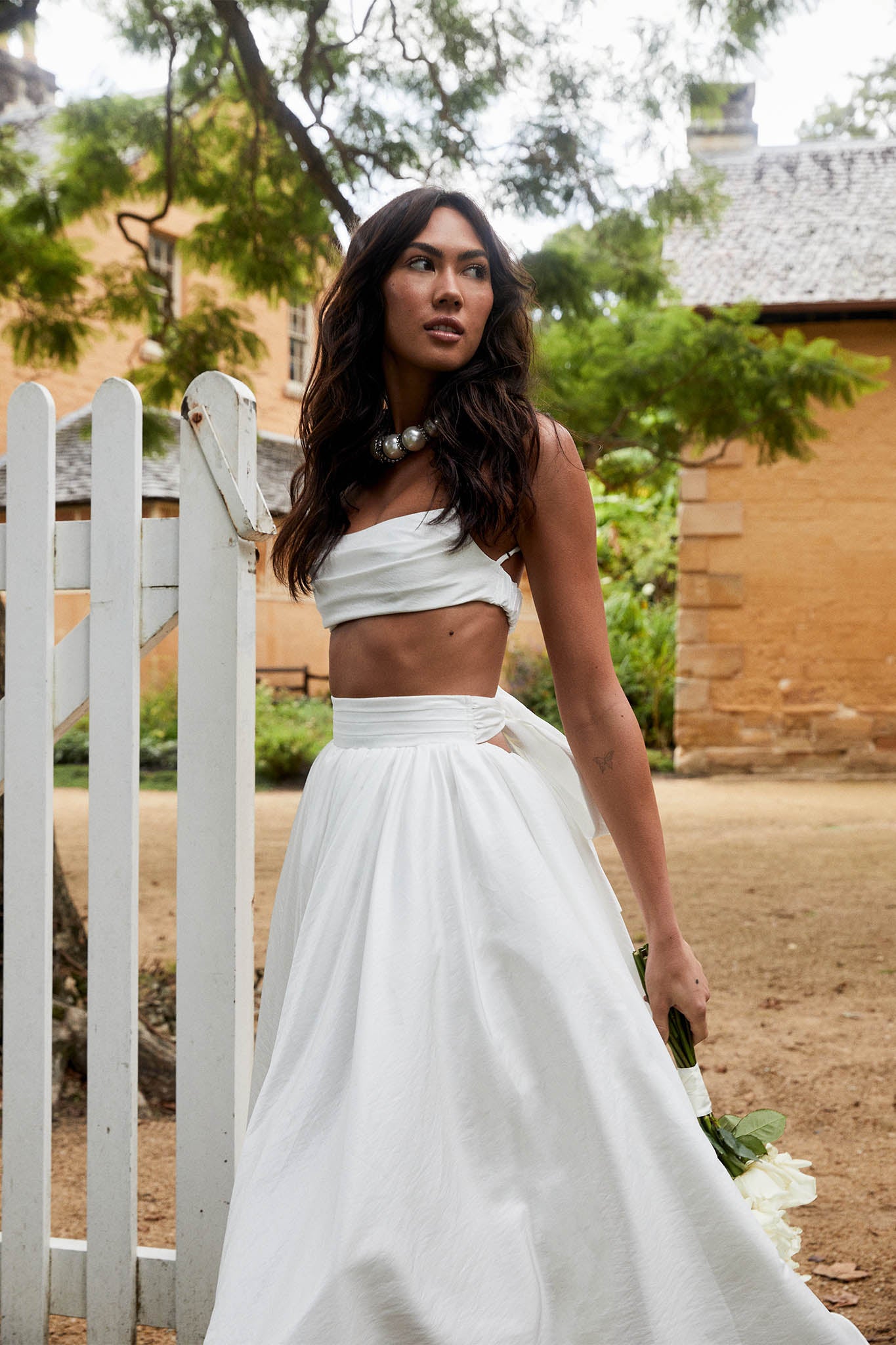 Love Songs Crop Top White-Maymioy