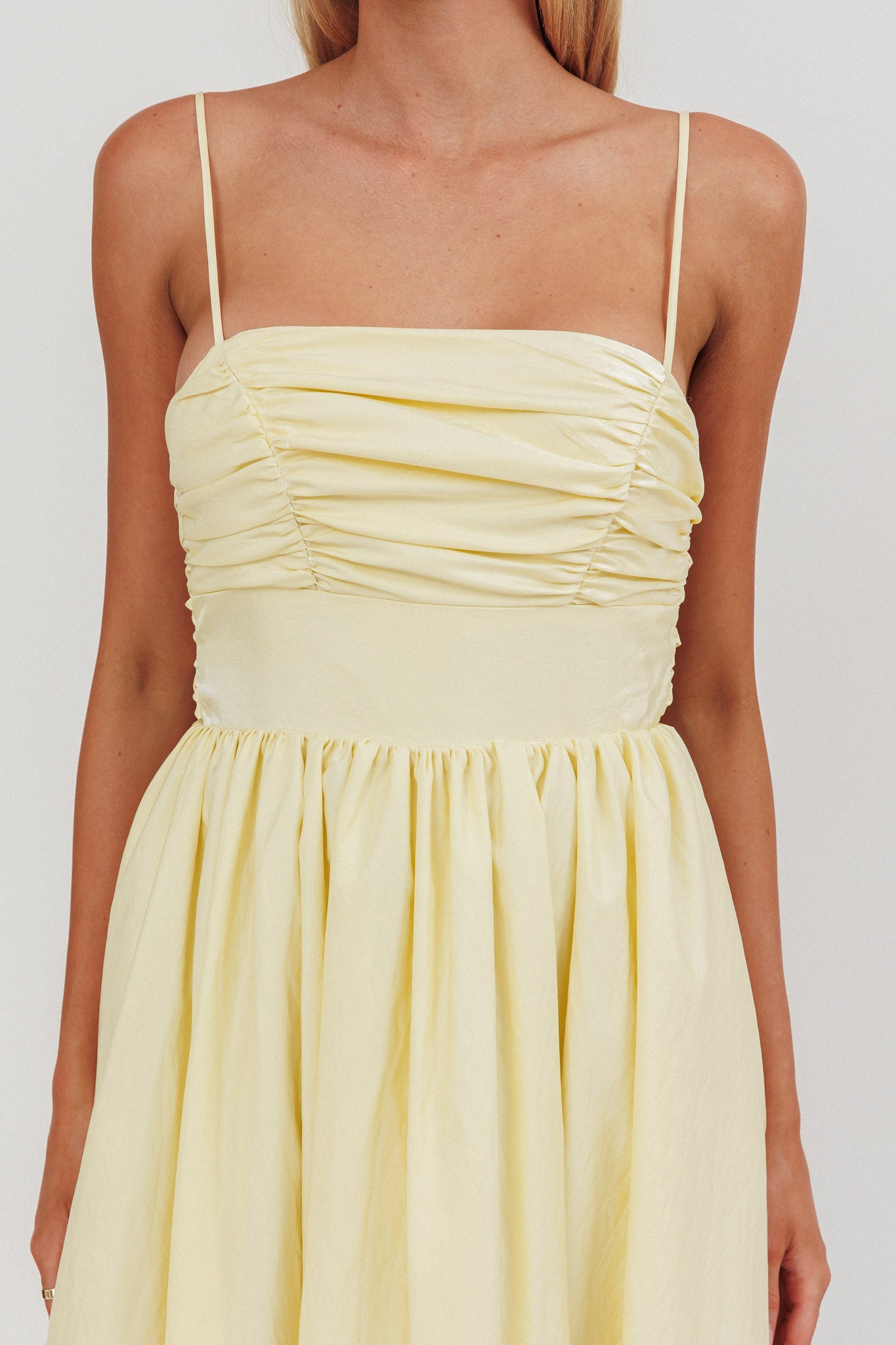 Love Songs Back Bow Maxi Dress Butter-Maymioy
