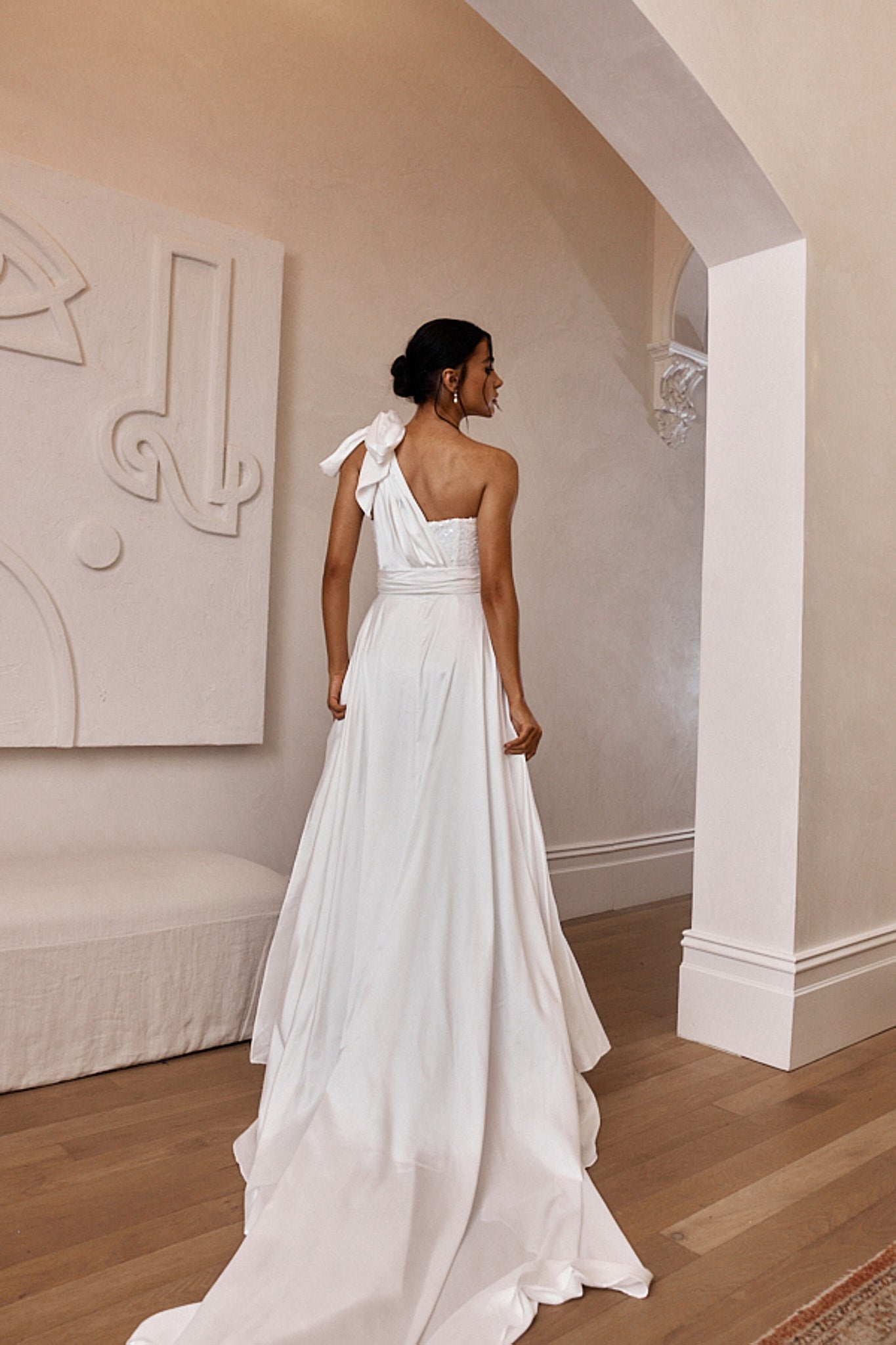 Francene Two Piece Sequin Maxi Dress White-Maymioy