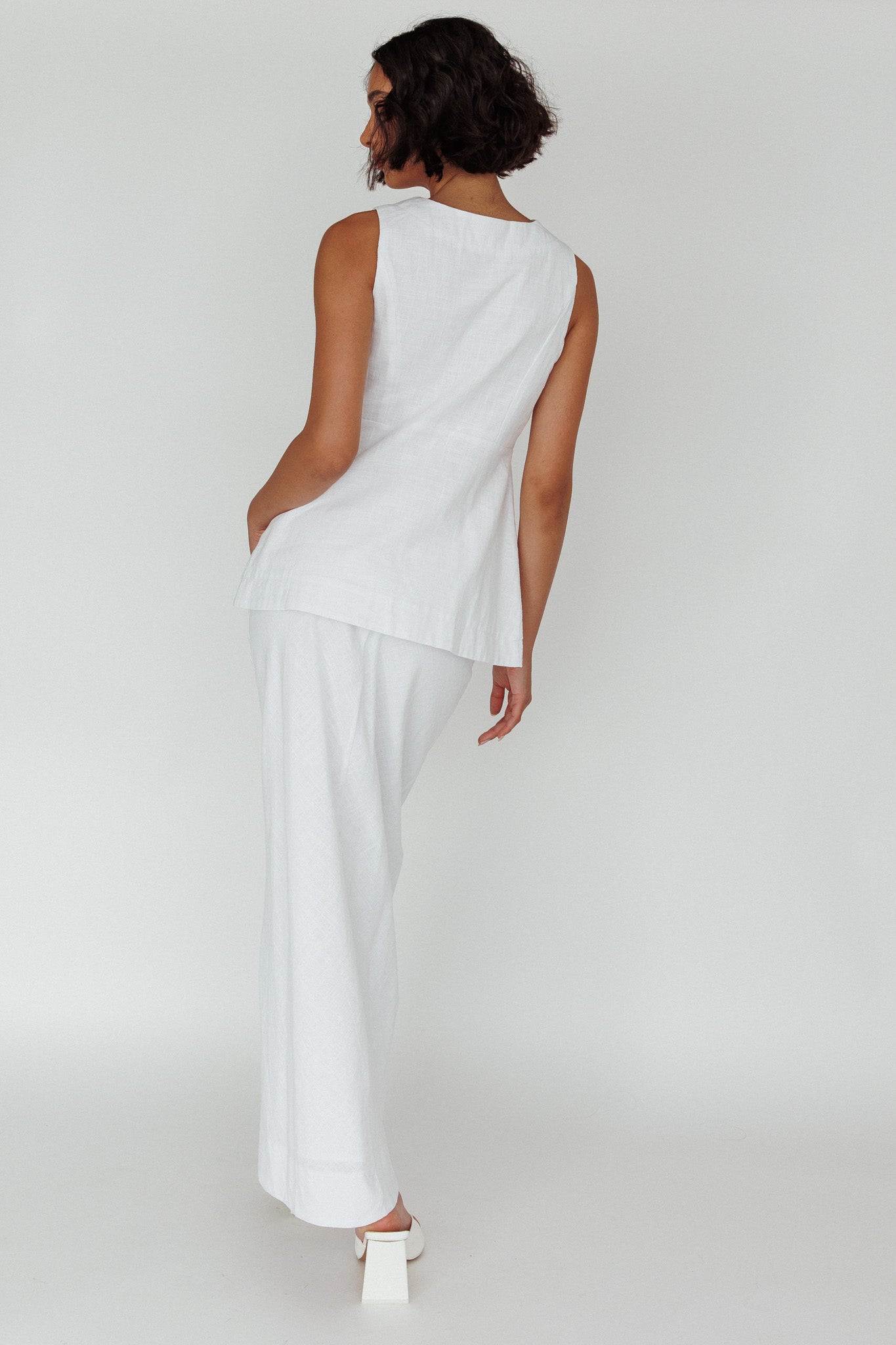 Philomena Midi Skirt White-Maymioy