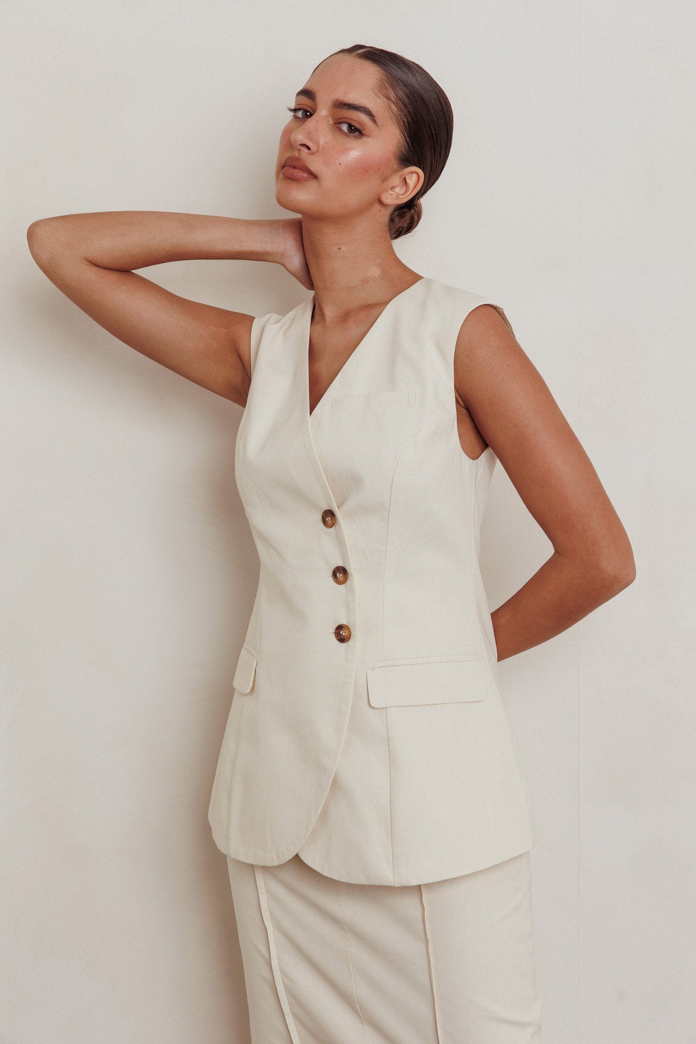 Sweet Treat Sleeveless Top Oat-Maymioy