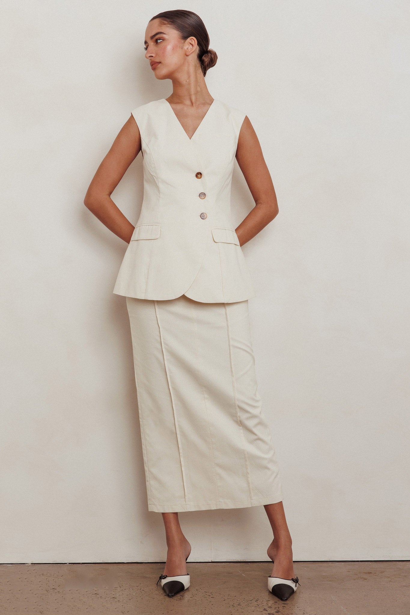 Sweet Treat Sleeveless Top Oat-Maymioy