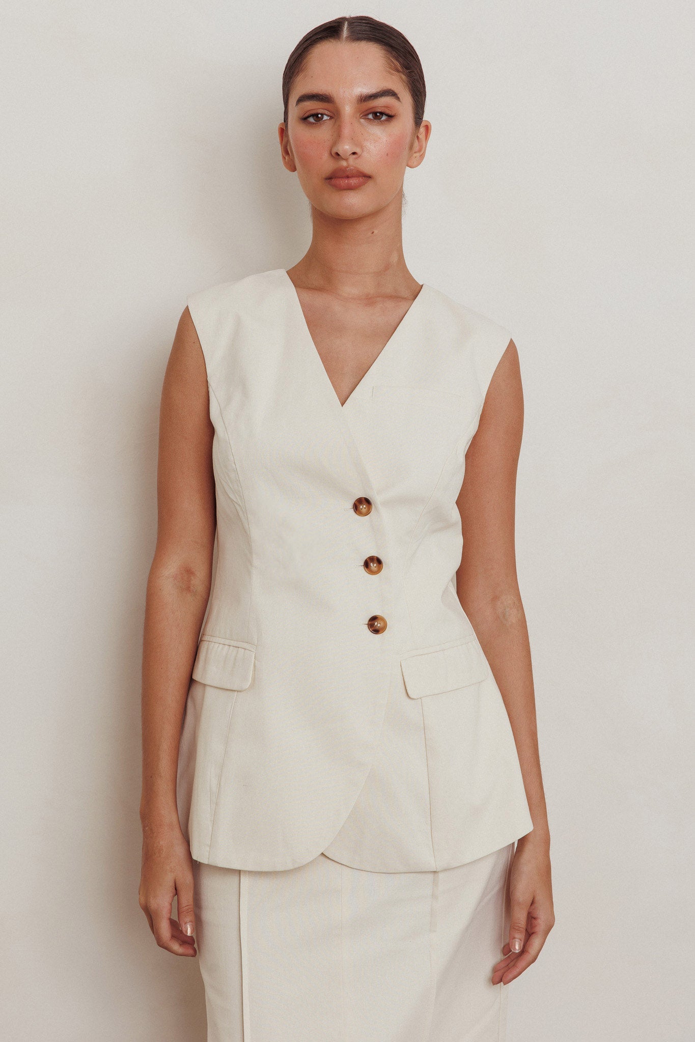Sweet Treat Sleeveless Top Oat-Maymioy