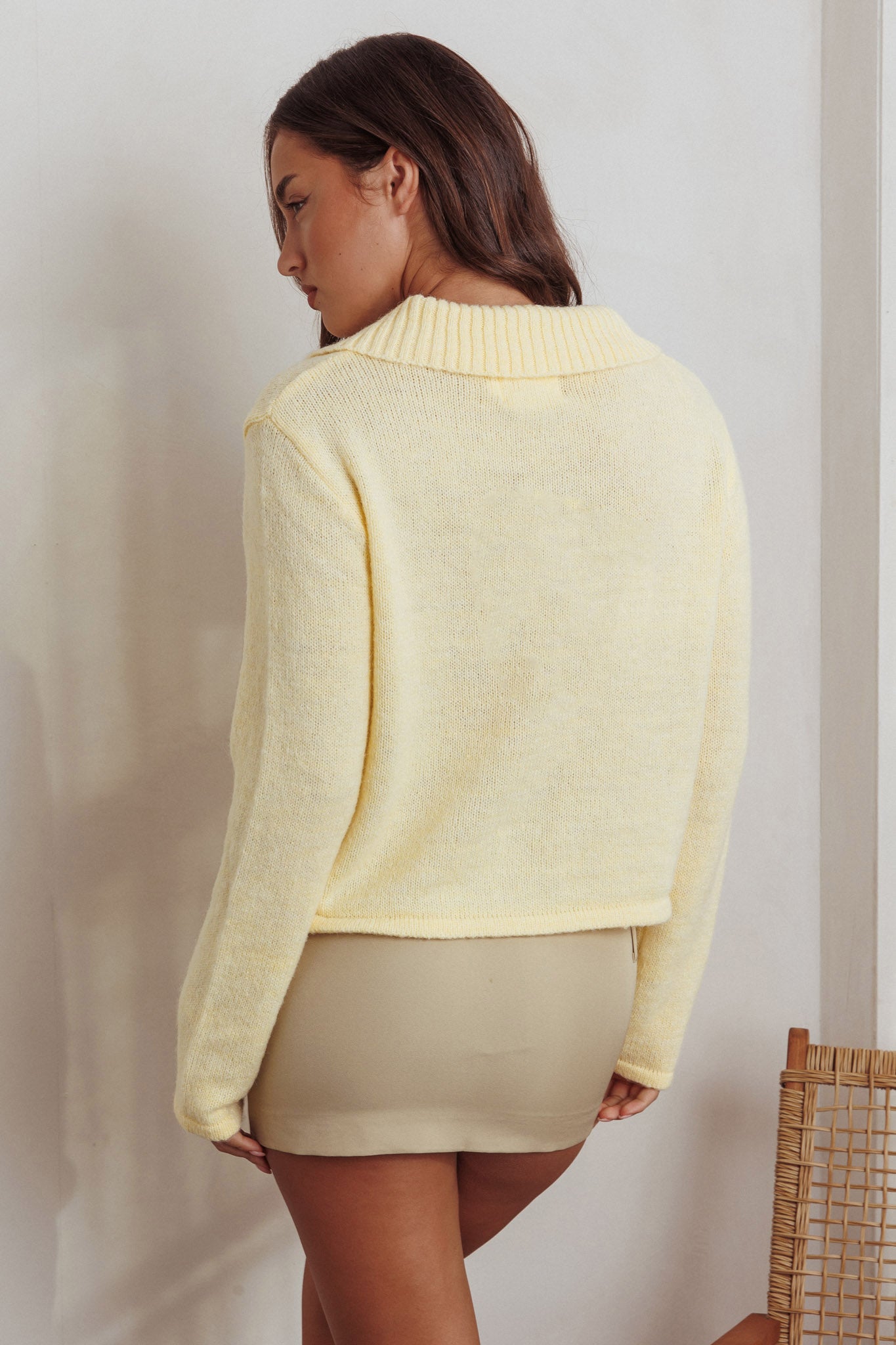 Margaret Button-Up Knit Cardigan Butter-Maymioy