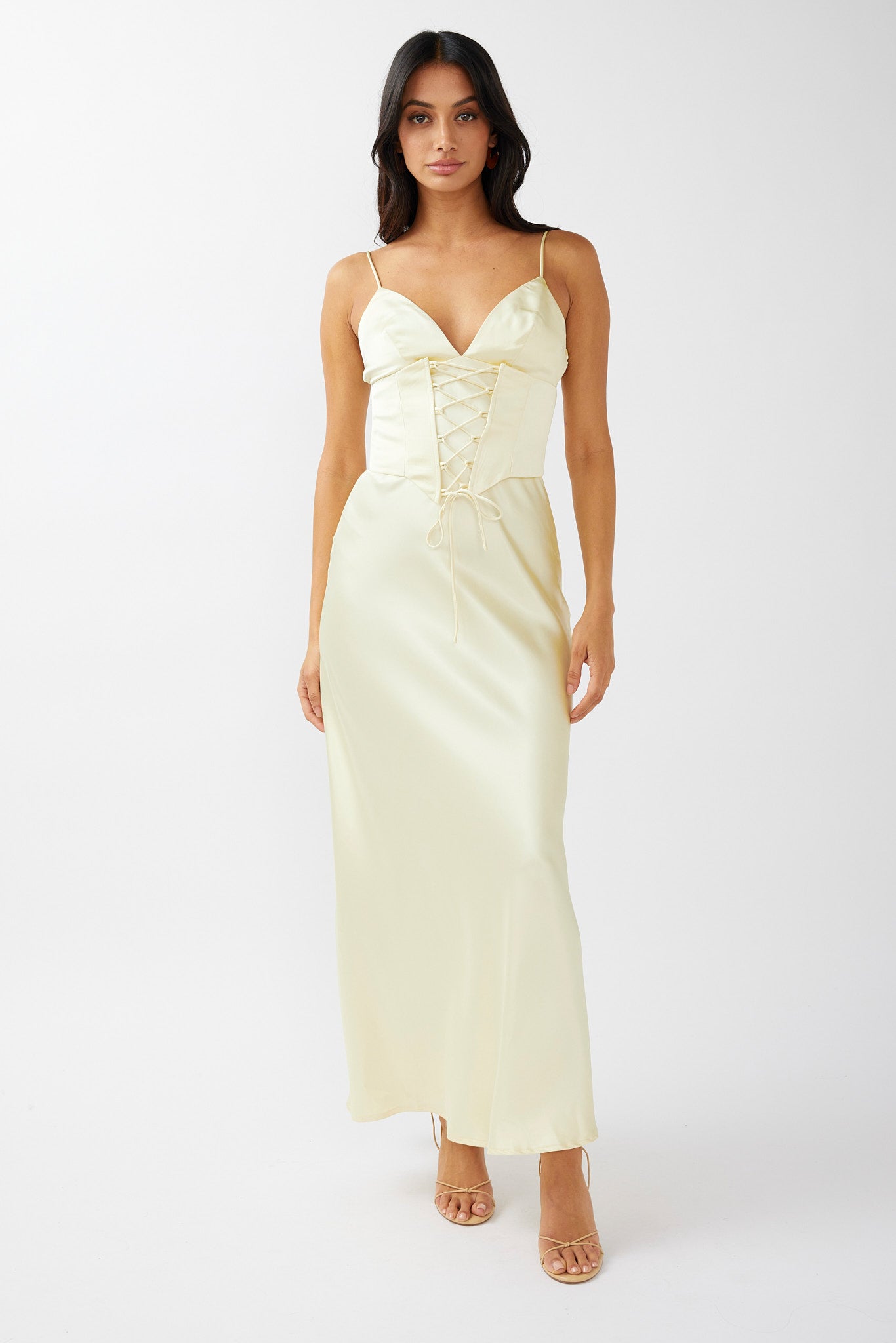 Downtown Cami Strap Corset Waist Dress Butter-Maymioy