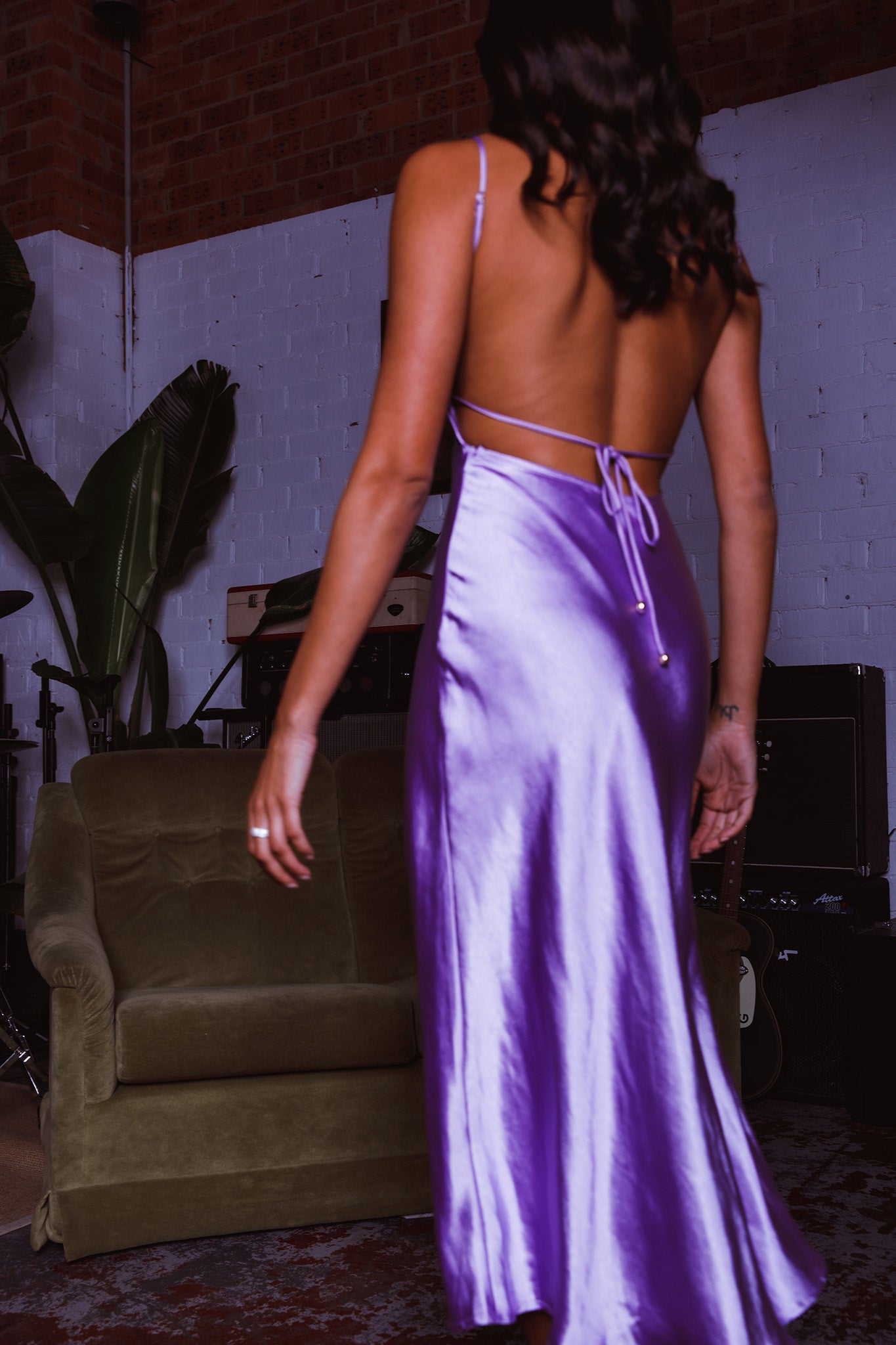 Dolce Life Low Back Midi Dress Lilac-Maymioy