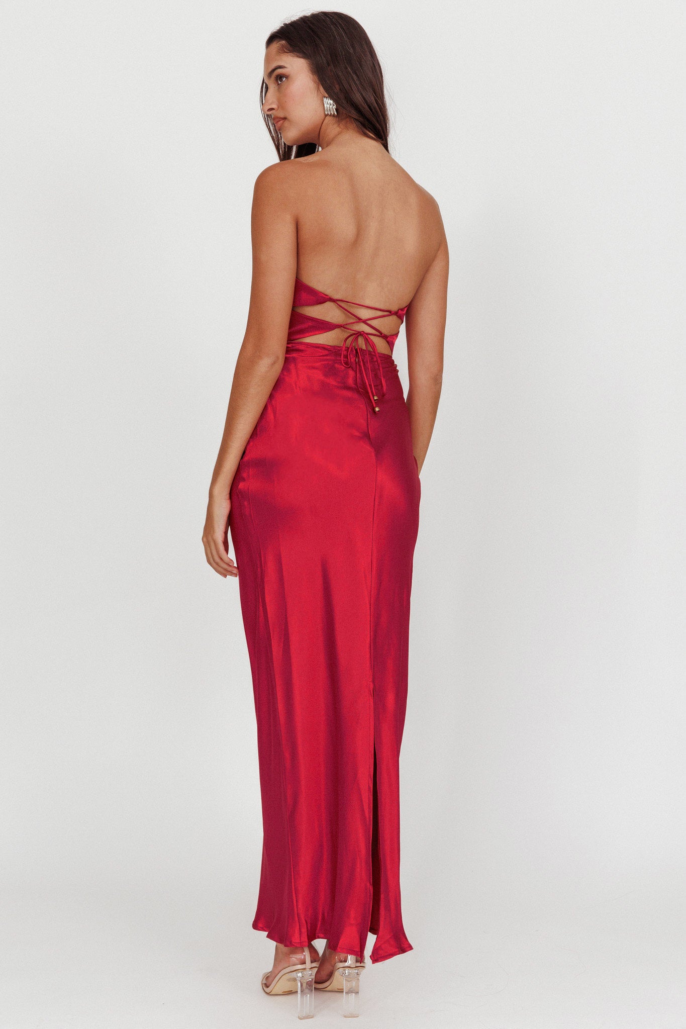 Good Impression Double Twist Maxi Dress Plum-Maymioy