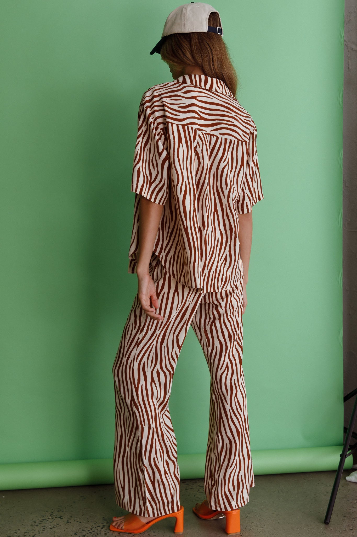 Just A Hunch Pants Zebra Brown-Maymioy