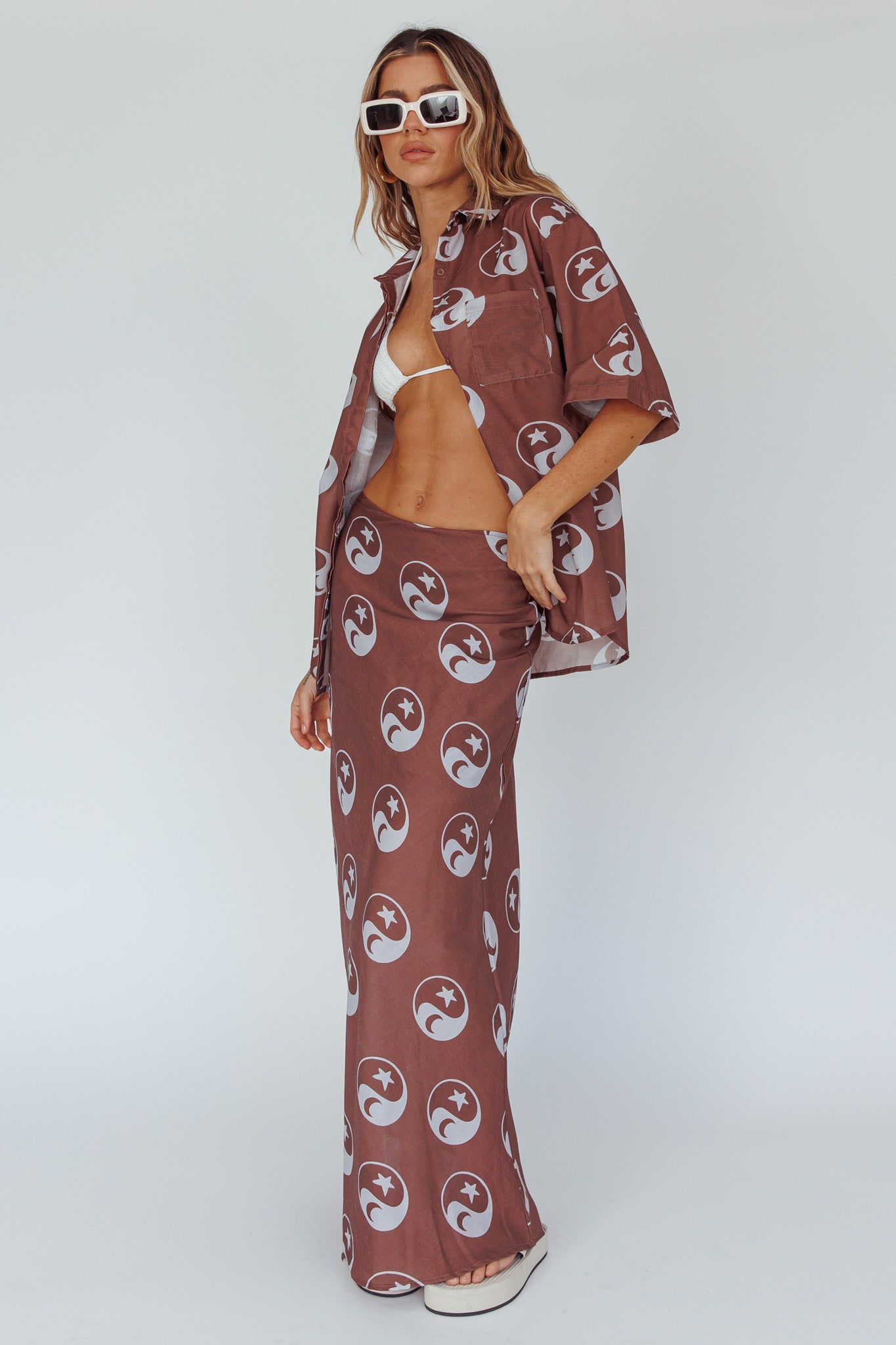 Just A Hunch Button Shirt Yin Yang Coco-Maymioy