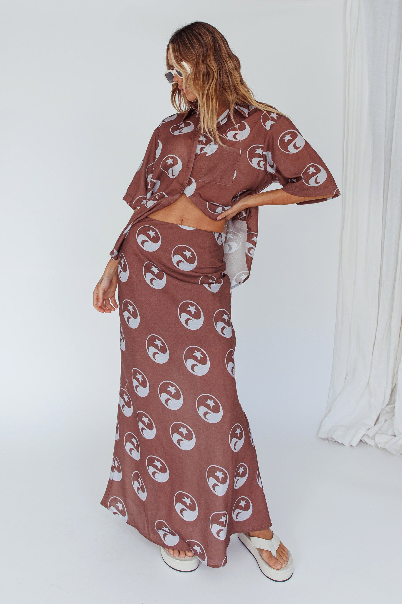 Just A Hunch Button Shirt Yin Yang Coco-Maymioy