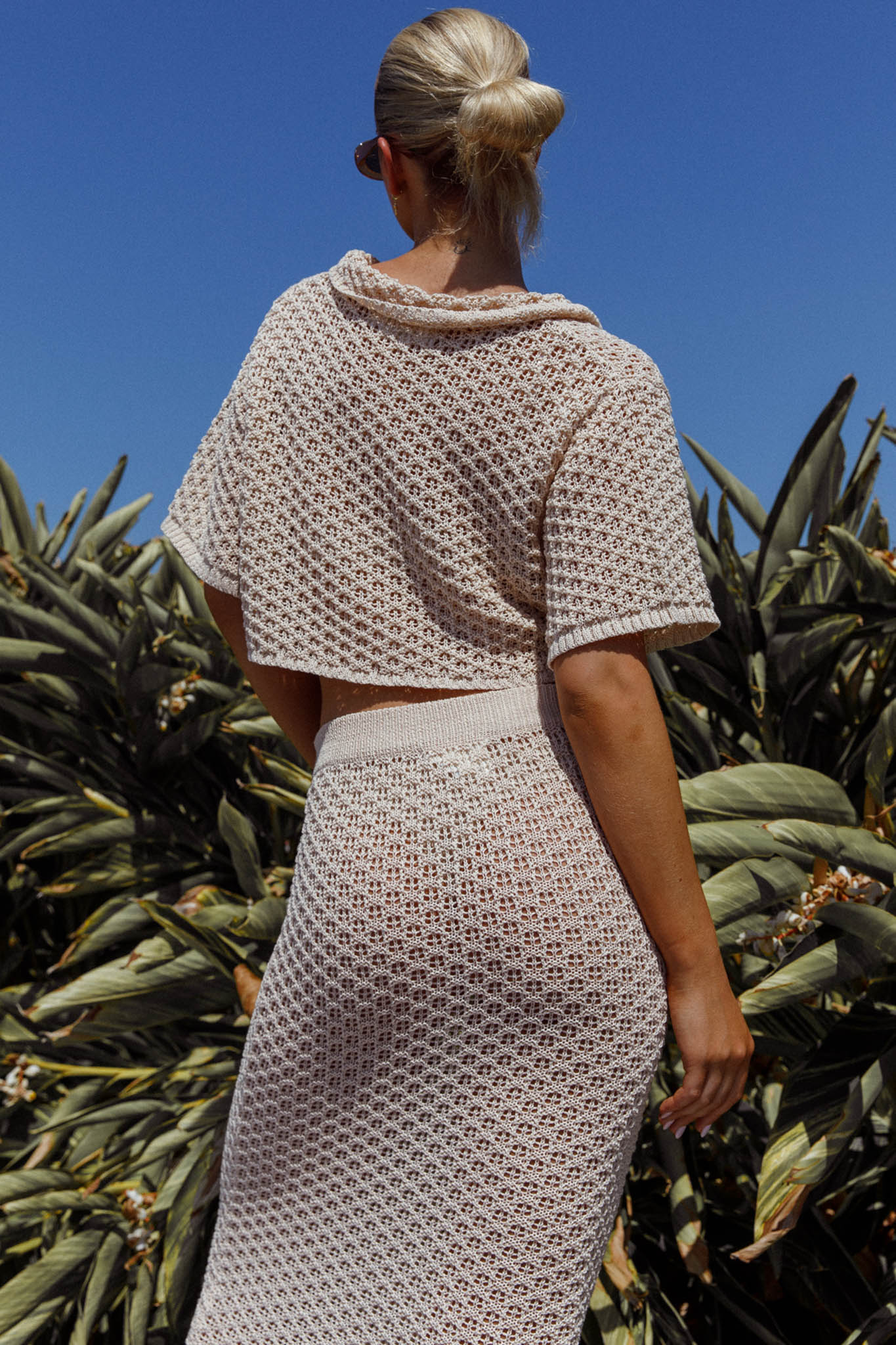 Summer Sunset Crochet Top Oat-Maymioy