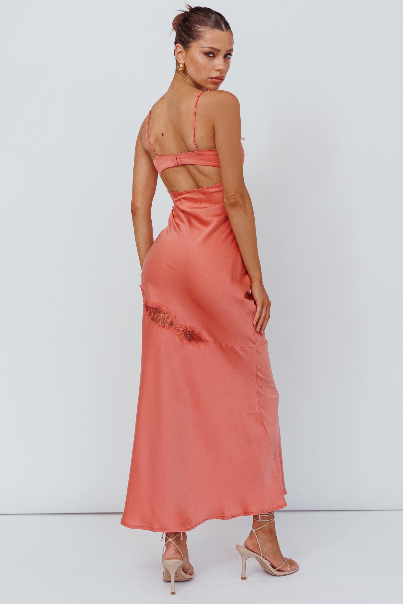 Sweet Talker Lace Trim Midi Dress Mango-Maymioy