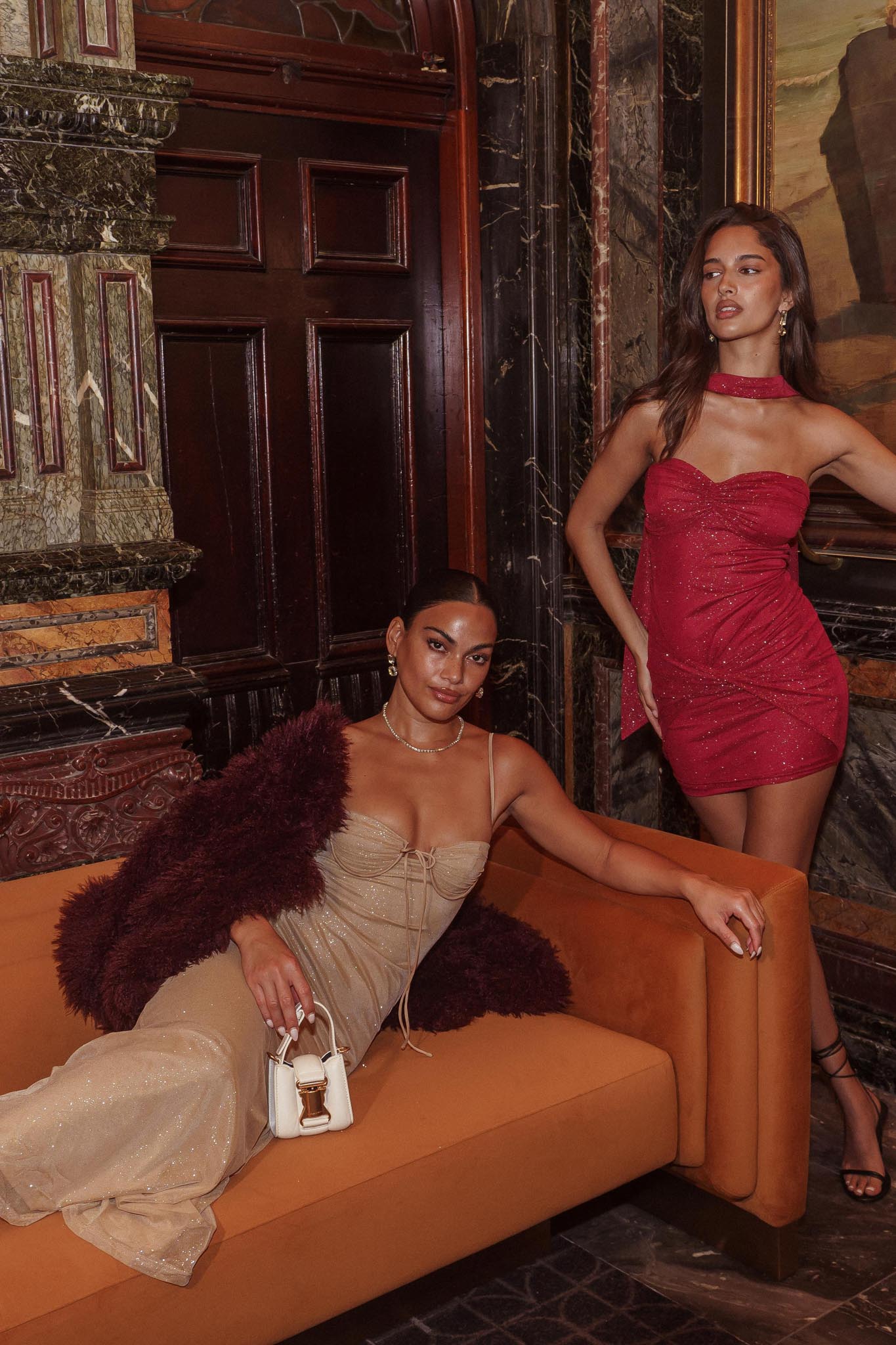 Fortune Bust Tie Maxi Dress Gold-Maymioy