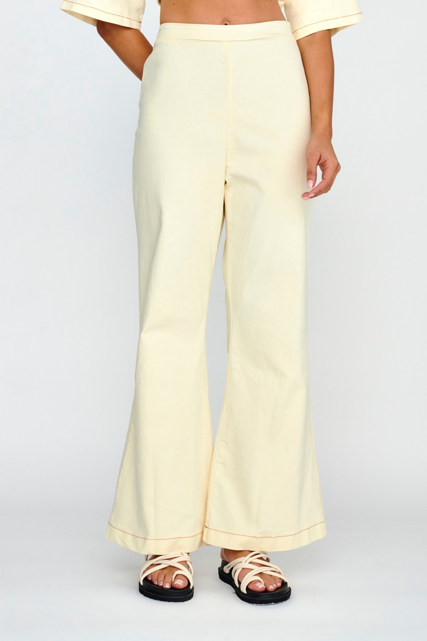 Light Aura Long Pants Buttermilk-Maymioy