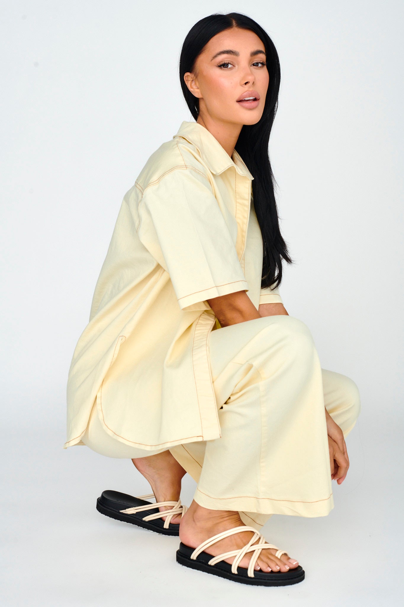 Light Aura Long Pants Buttermilk-Maymioy