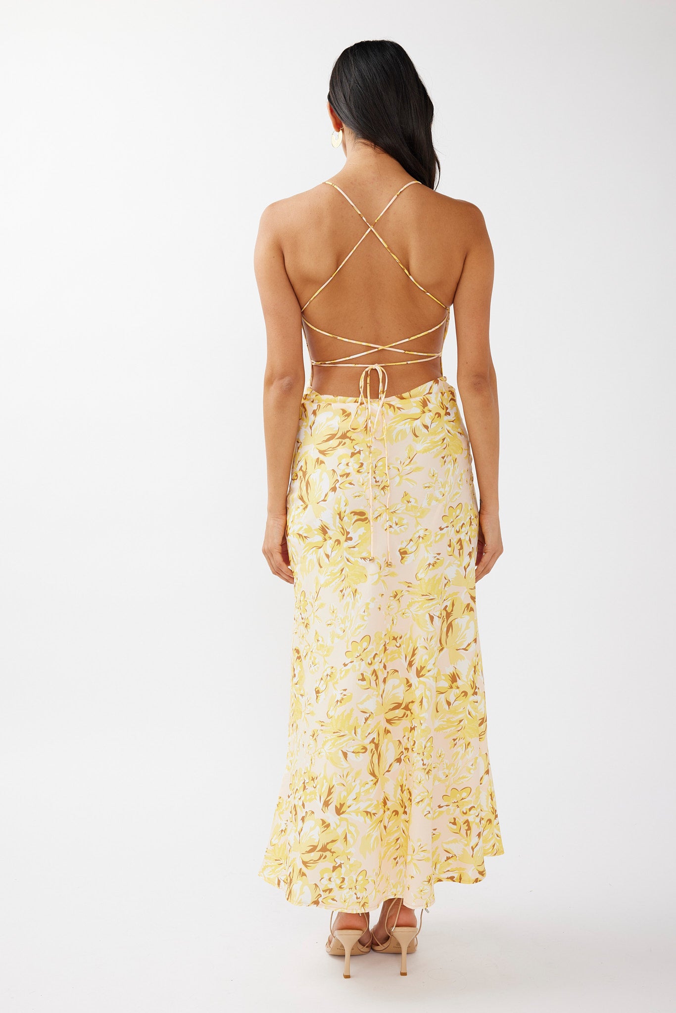 True Divine Strappy Back Maxi Dress Floral Sun-Maymioy